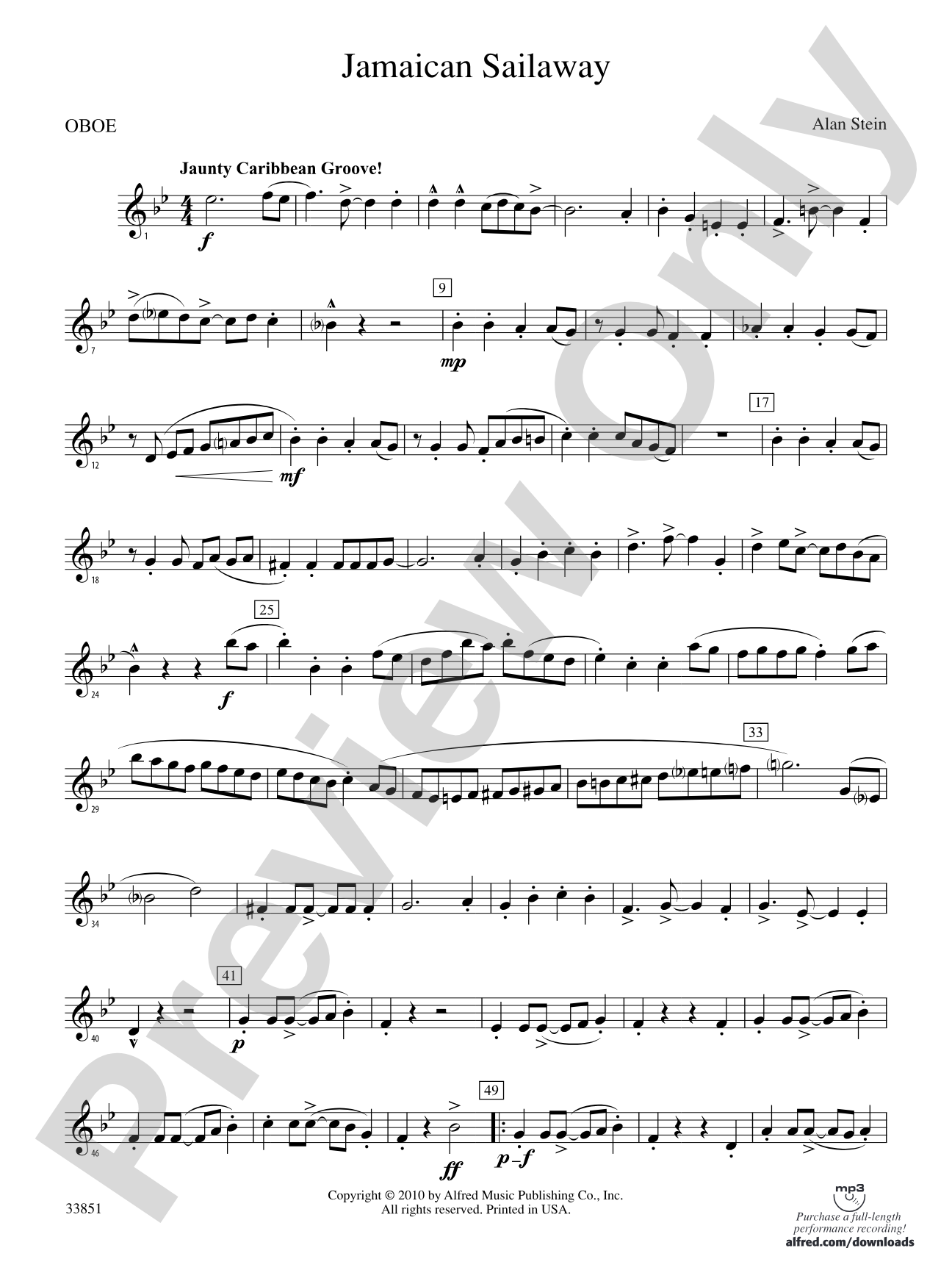 Jamaican Sailaway: Oboe