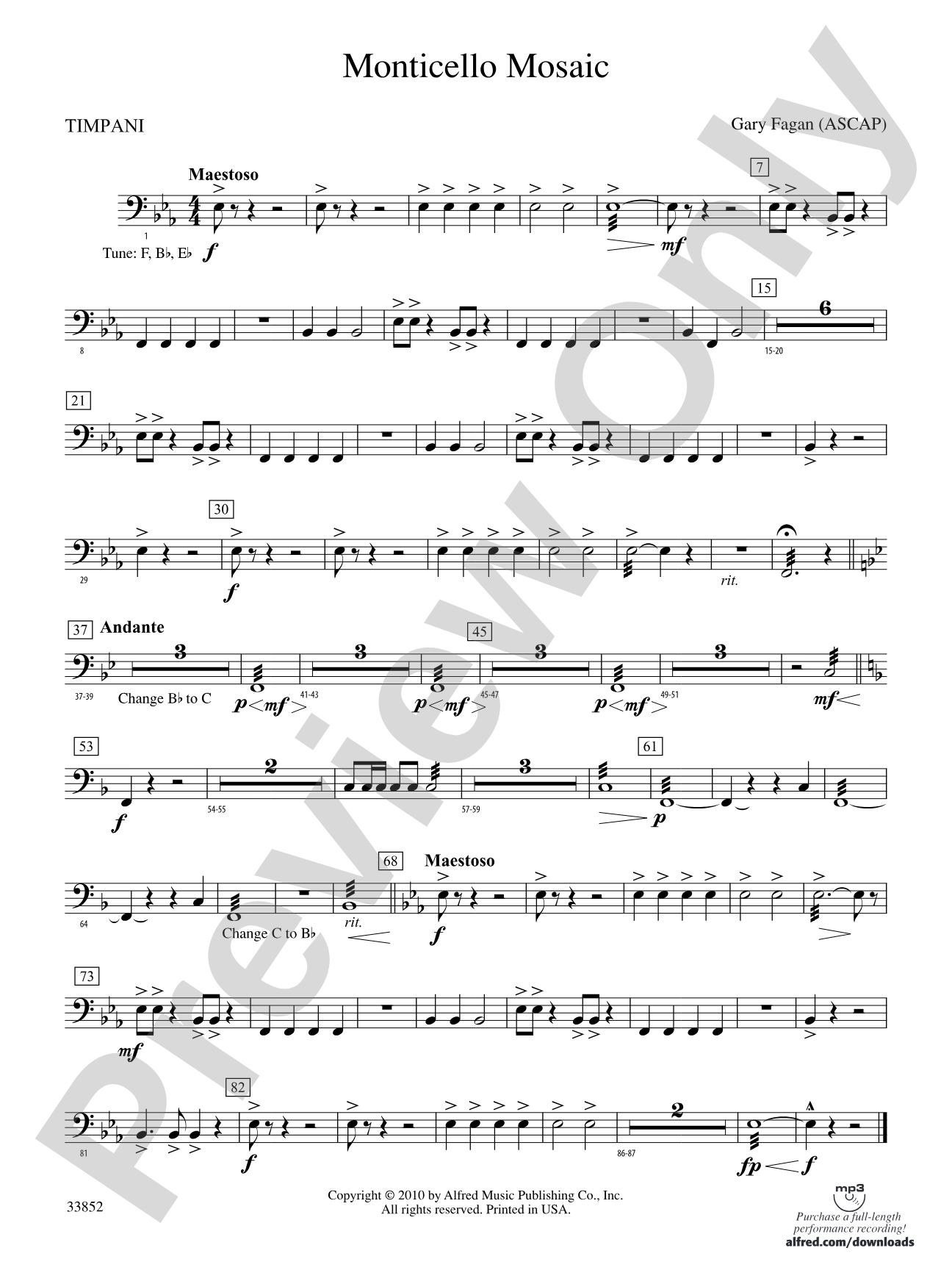 Monticello Mosaic: Timpani
