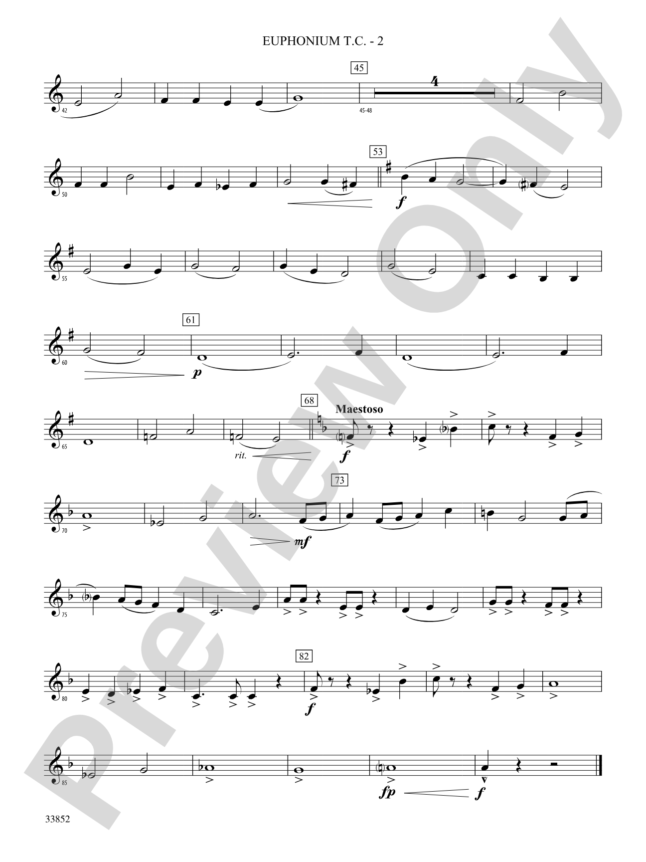 Monticello Mosaic: (wp) Baritone T.C.