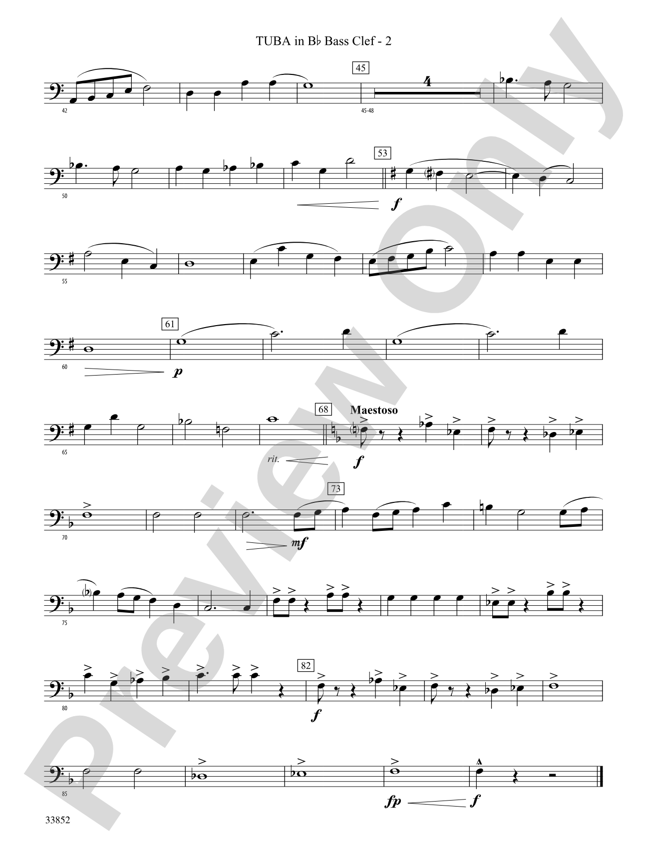 Monticello Mosaic: (wp) B-flat Tuba B.C.
