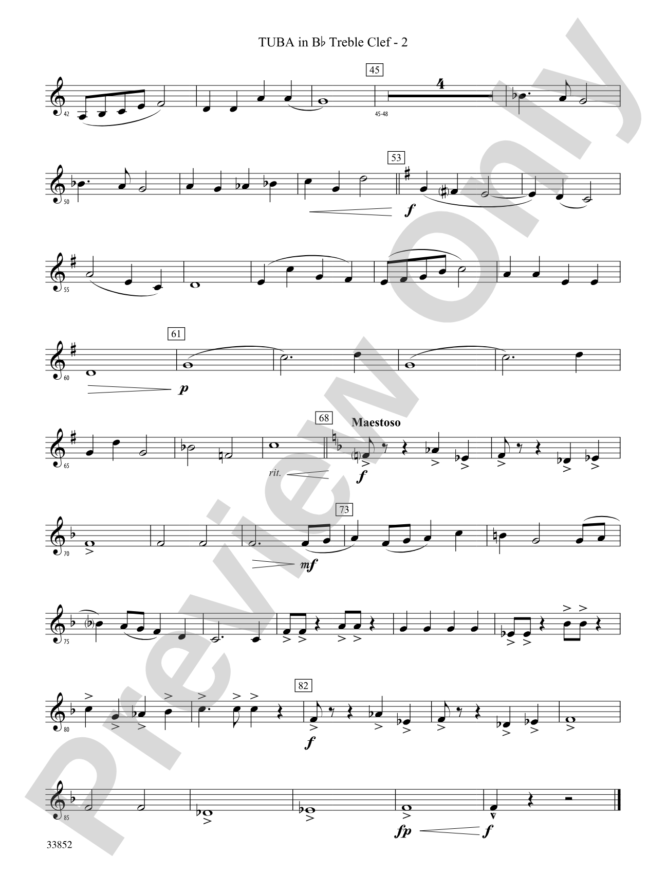 Monticello Mosaic: (wp) B-flat Tuba T.C.