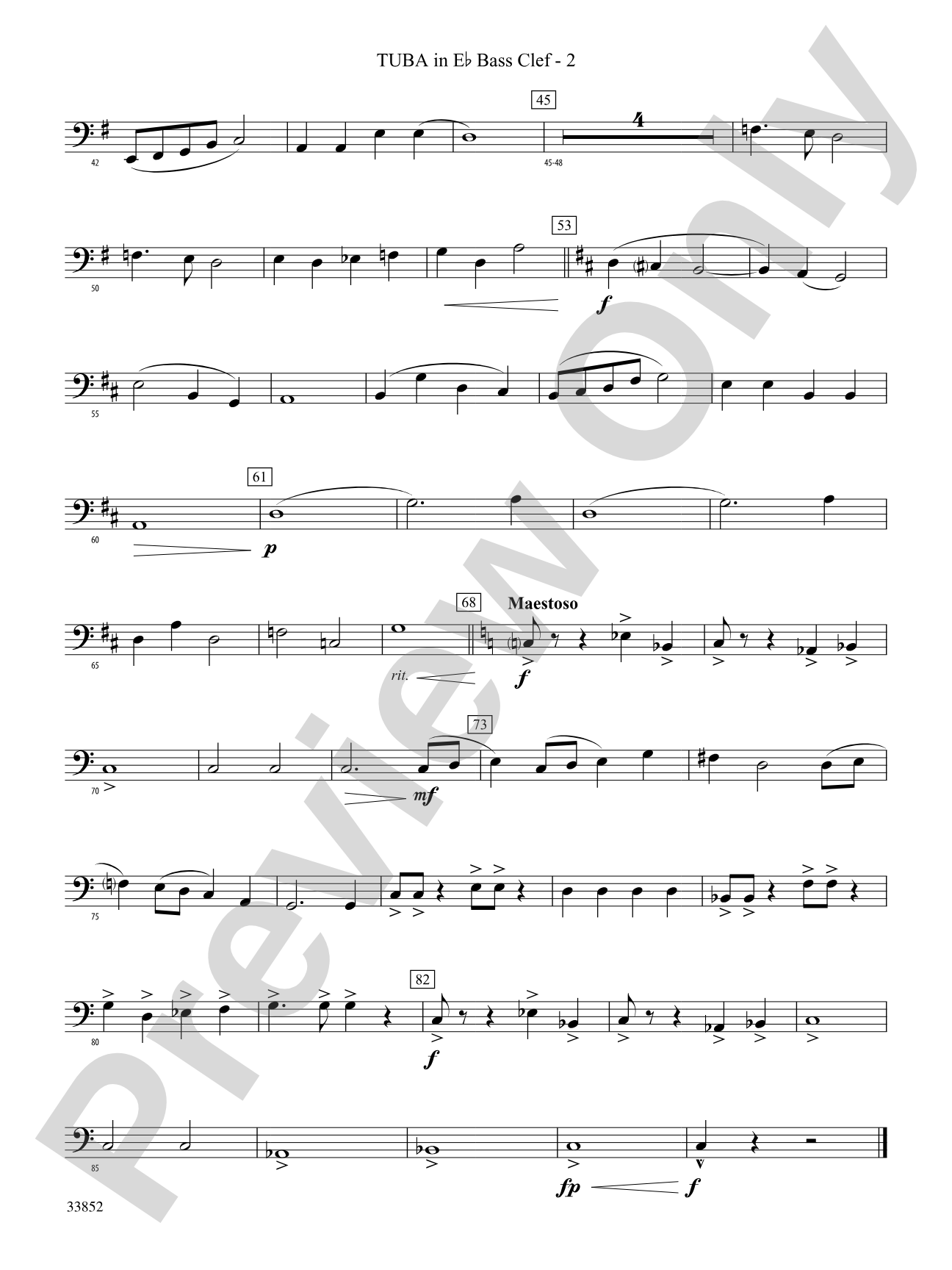 Monticello Mosaic: (wp) E-flat Tuba B.C.