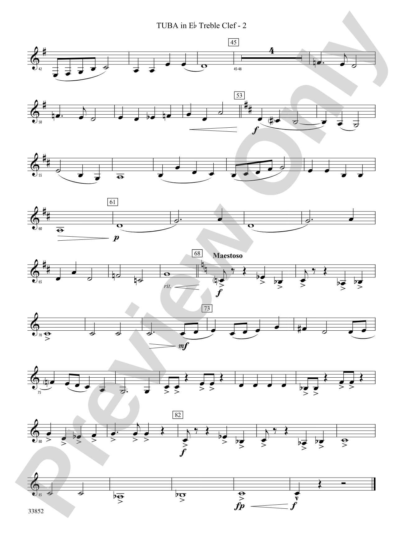 Monticello Mosaic: (wp) E-flat Tuba T.C.