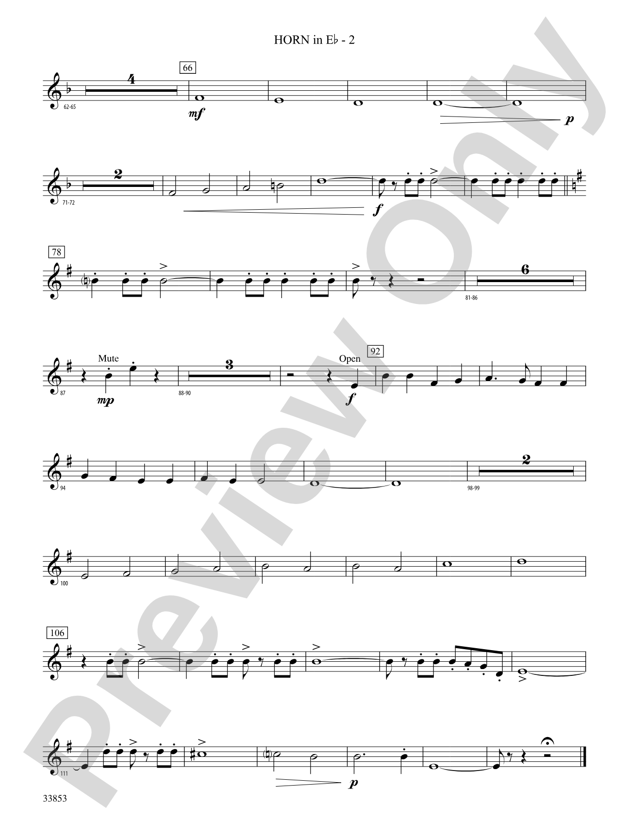 The Moon of Winter (The Huron Carol): (wp) 1st Horn in E-flat