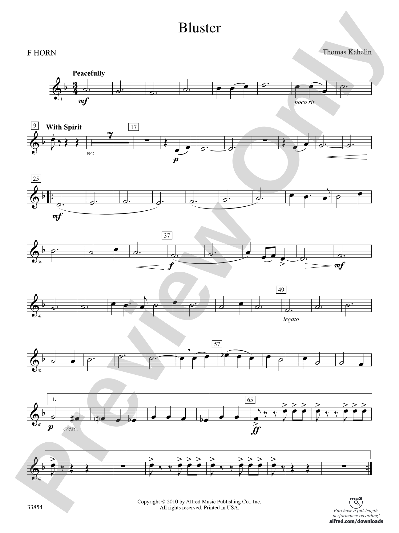 Bluster: 1st F Horn