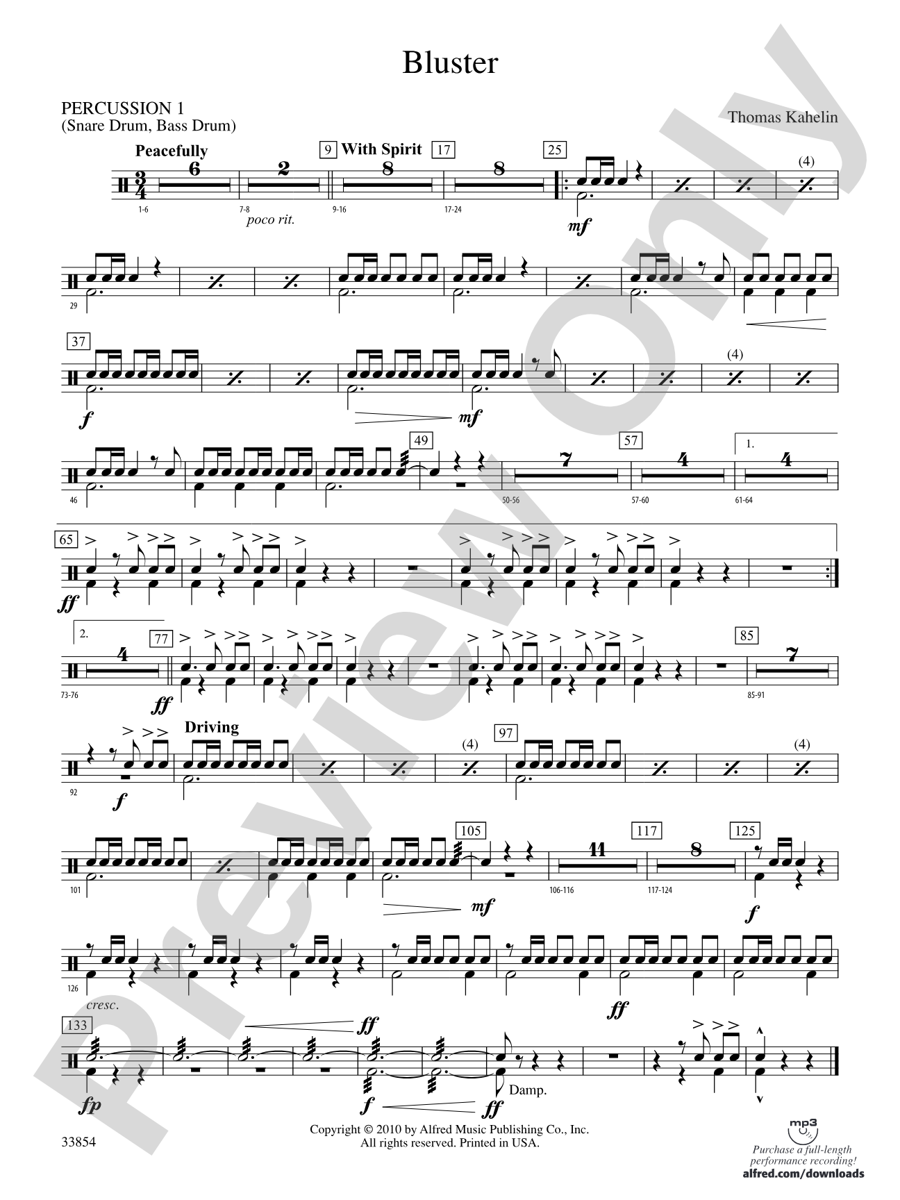 Bluster: 1st Percussion