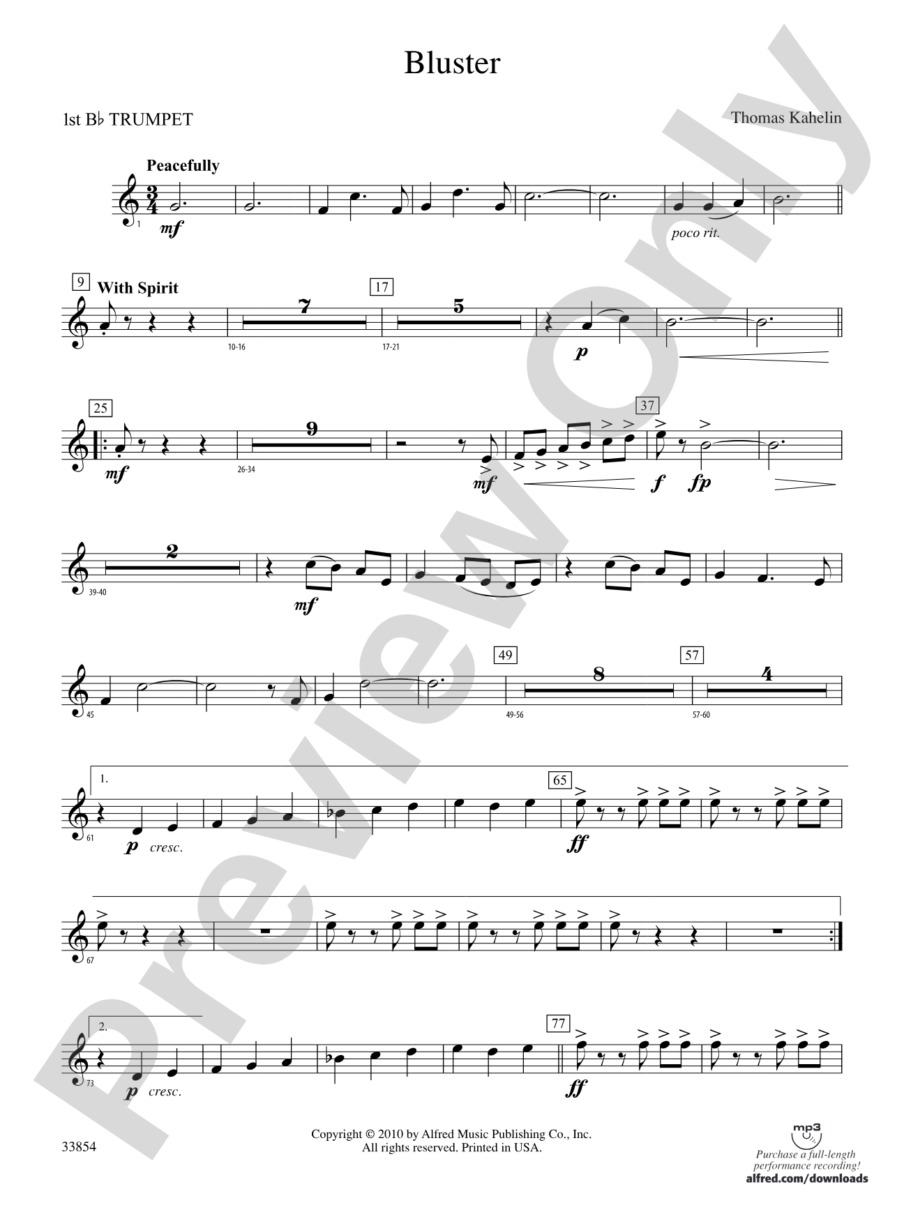 Bluster: 1st B-flat Trumpet