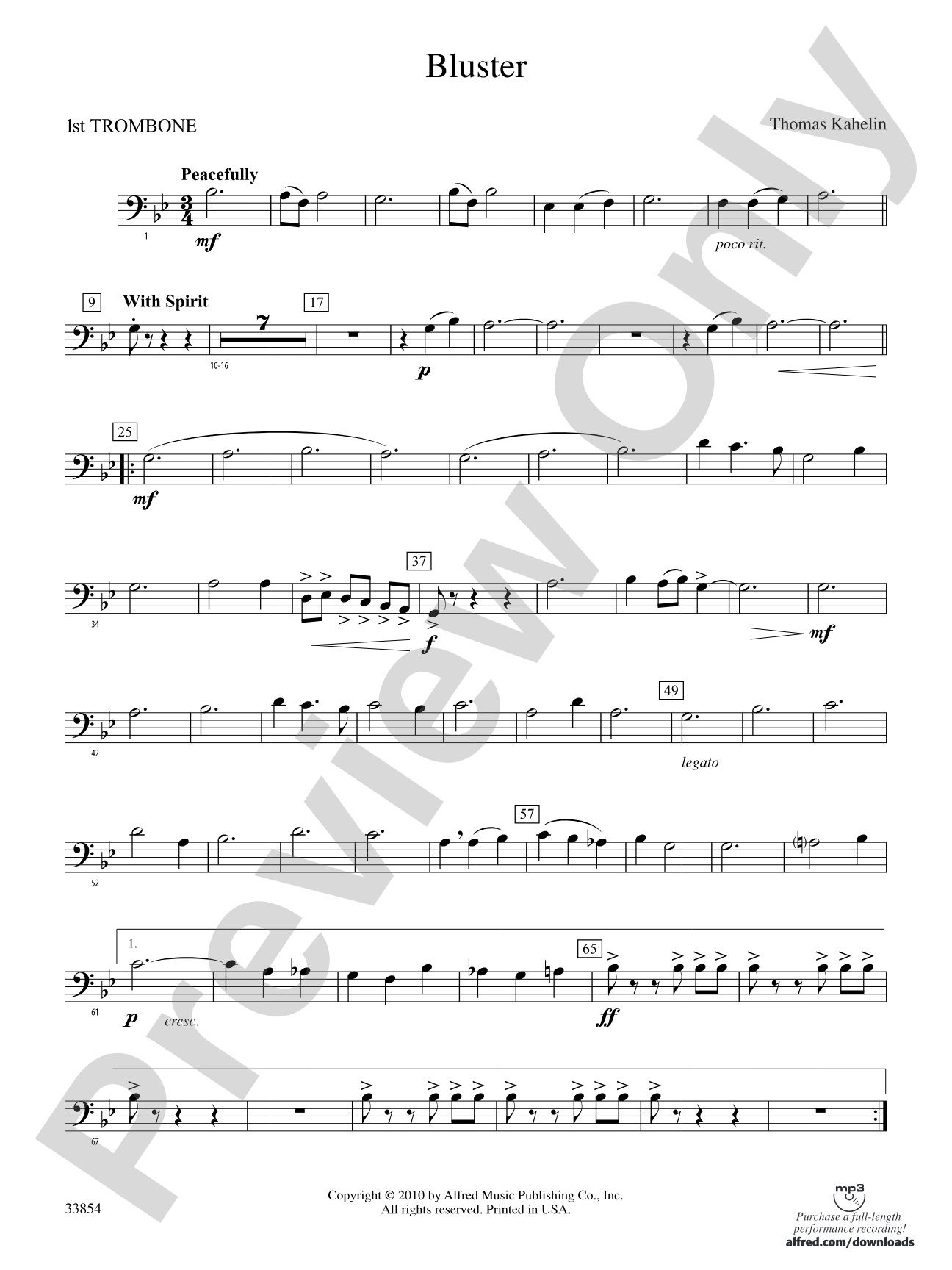 Bluster: 1st Trombone