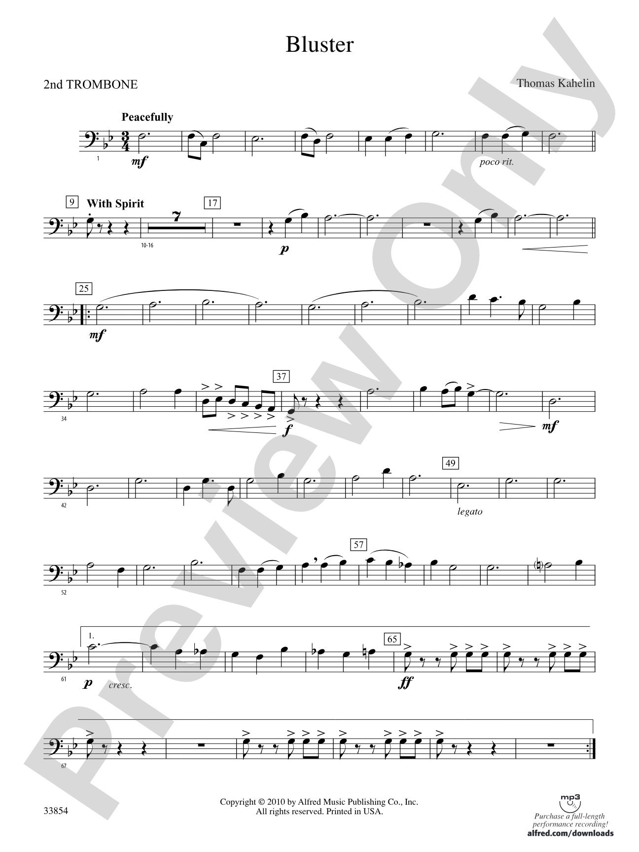 Bluster: 2nd Trombone