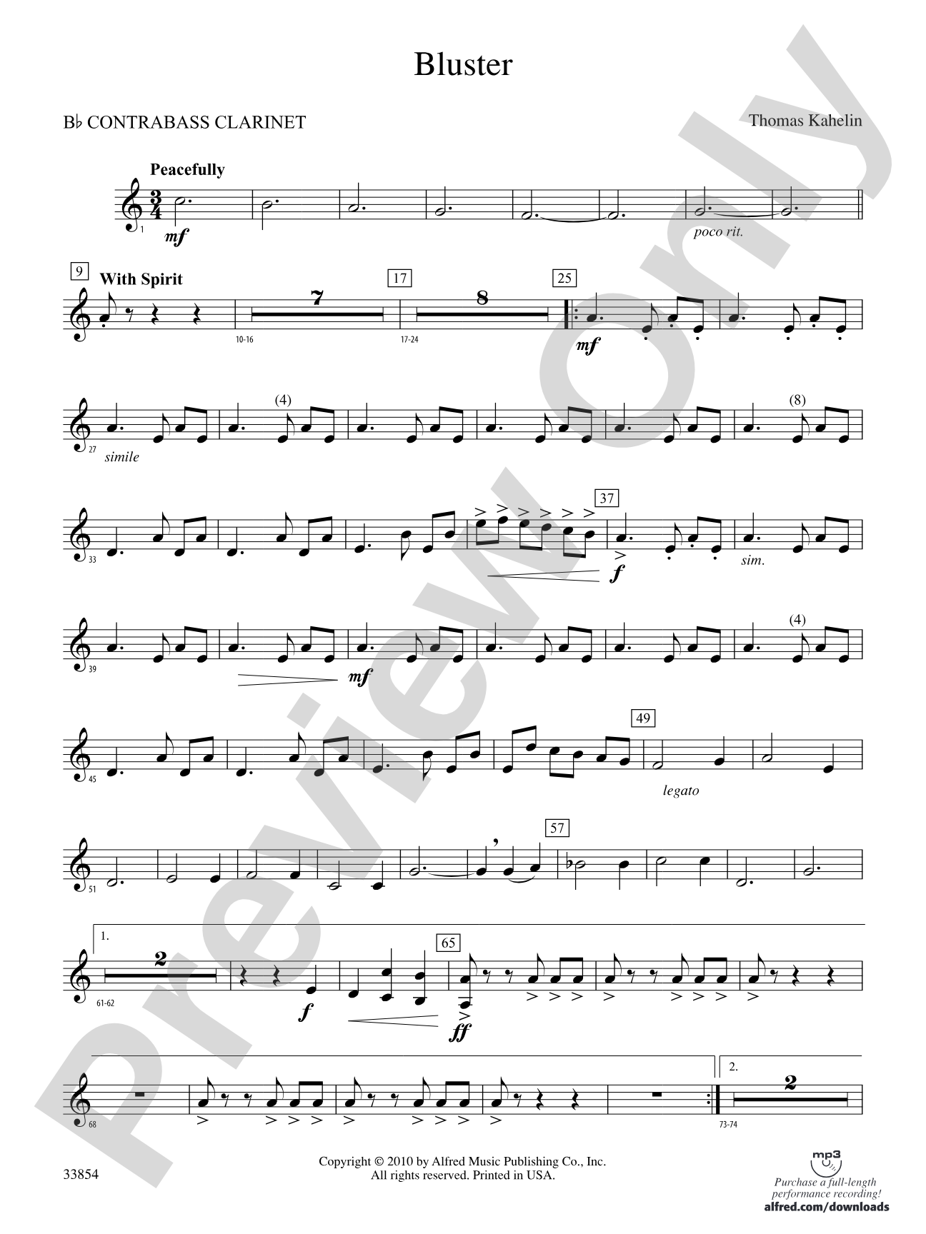 Bluster: (wp) B-flat Contrabass Clarinet