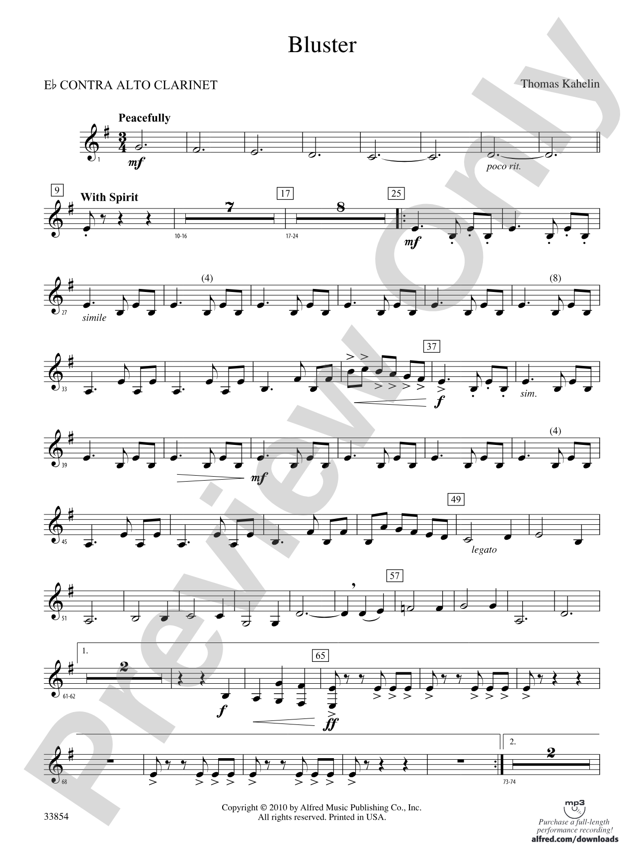 Bluster: (wp) E-flat Contrabass Clarinet