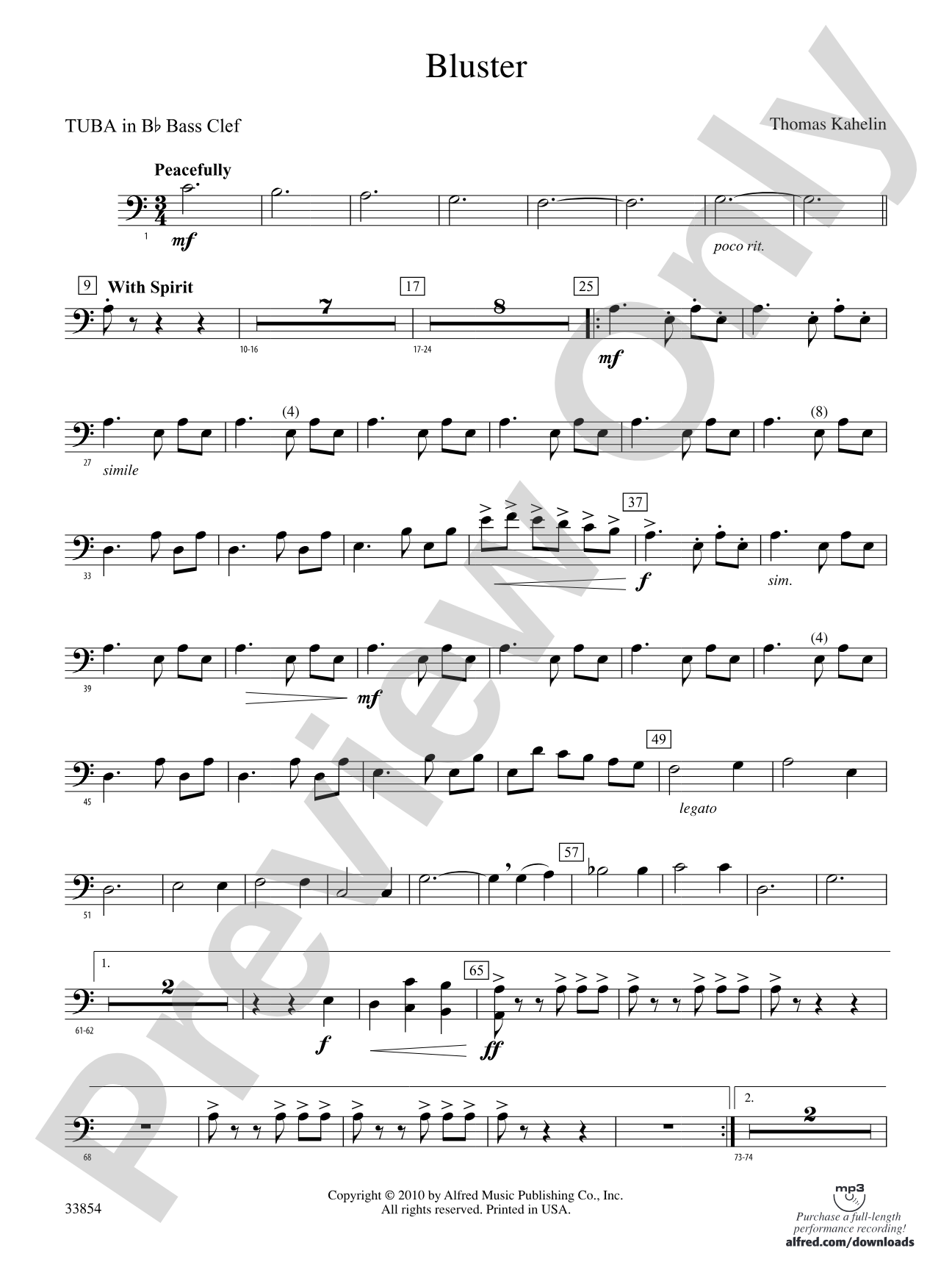 Bluster: (wp) B-flat Tuba B.C.