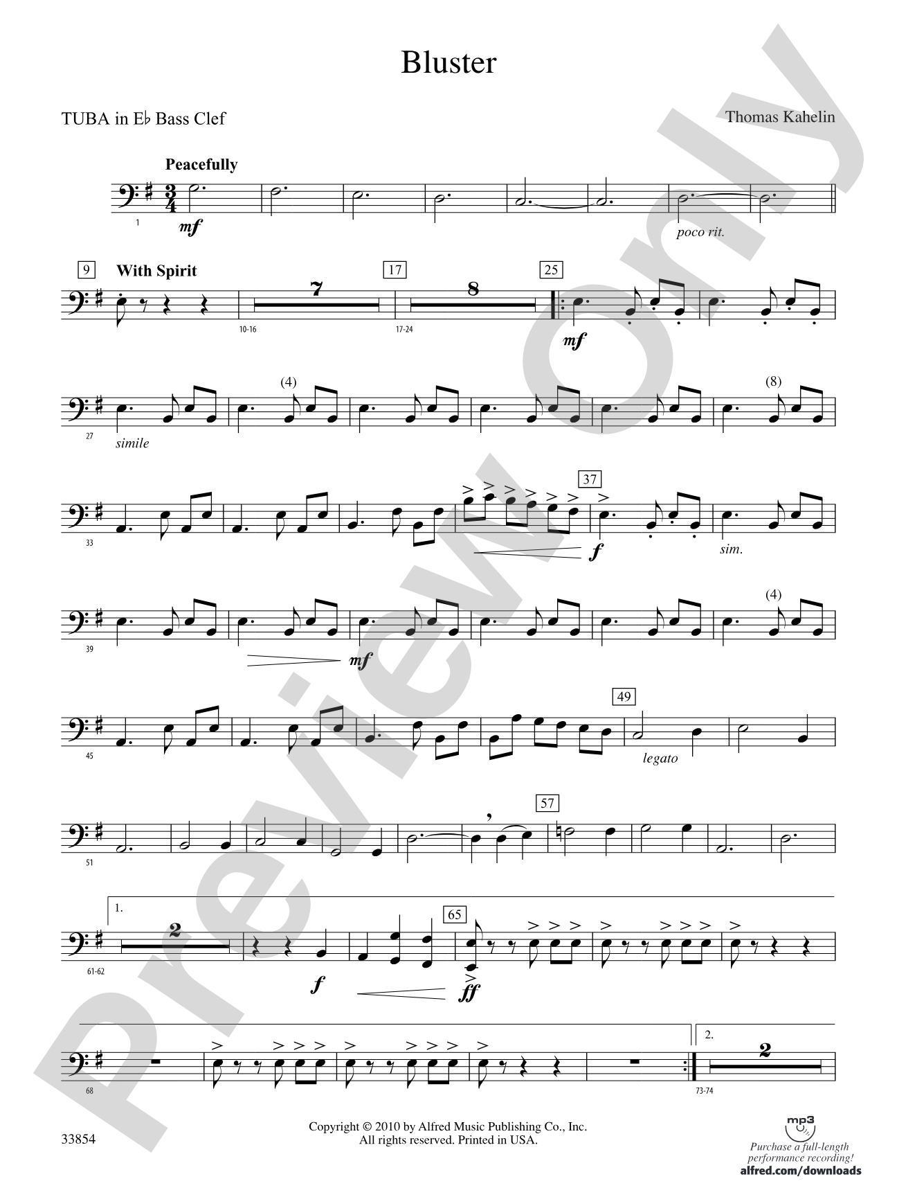 Bluster: (wp) E-flat Tuba B.C.