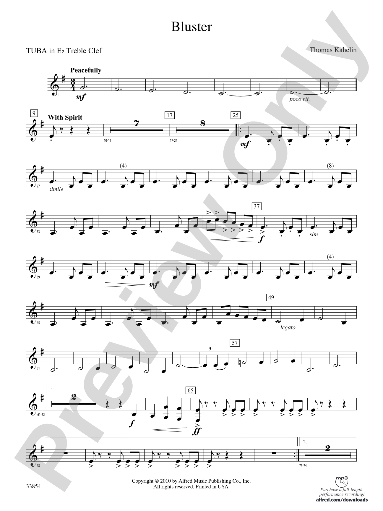 Bluster: (wp) E-flat Tuba T.C.