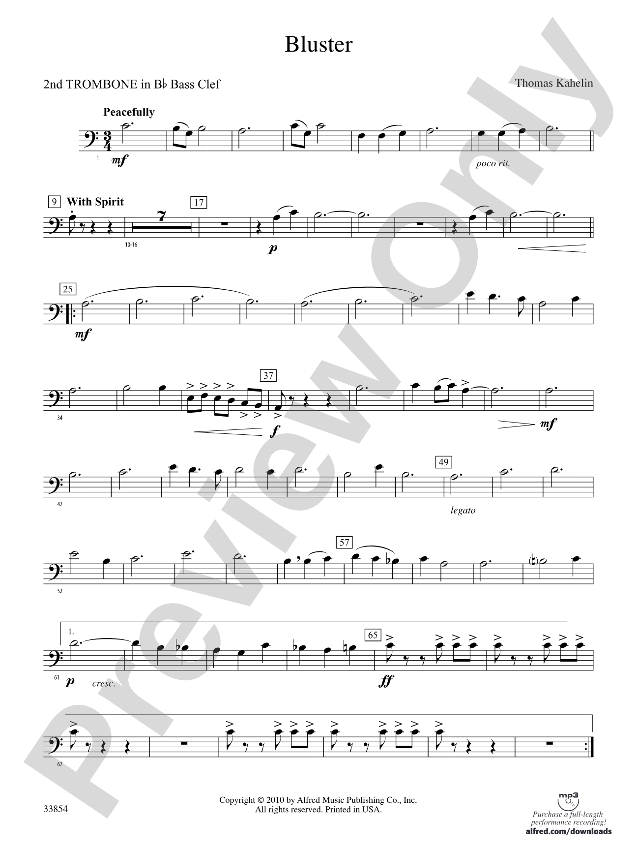 Bluster: (wp) 1st B-flat Trombone B.C.