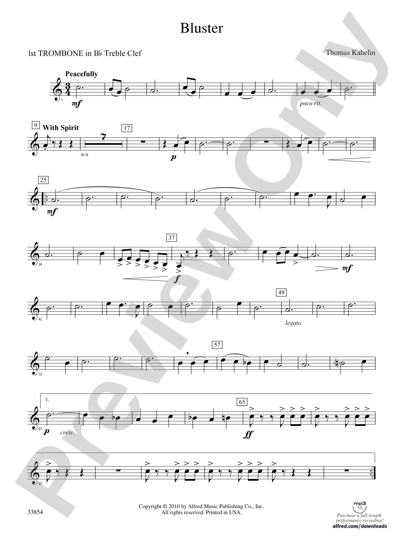 Bluster: (wp) 1st B-flat Trombone T.C.