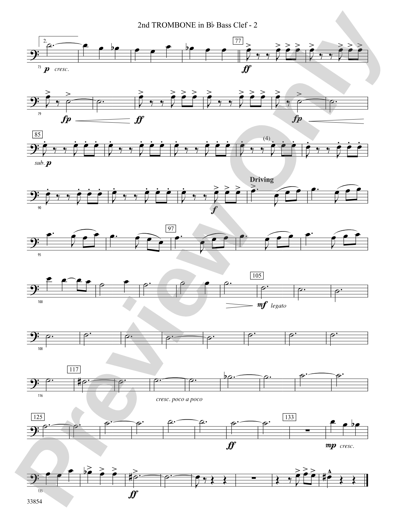 Bluster: (wp) 2nd B-flat Trombone B.C.