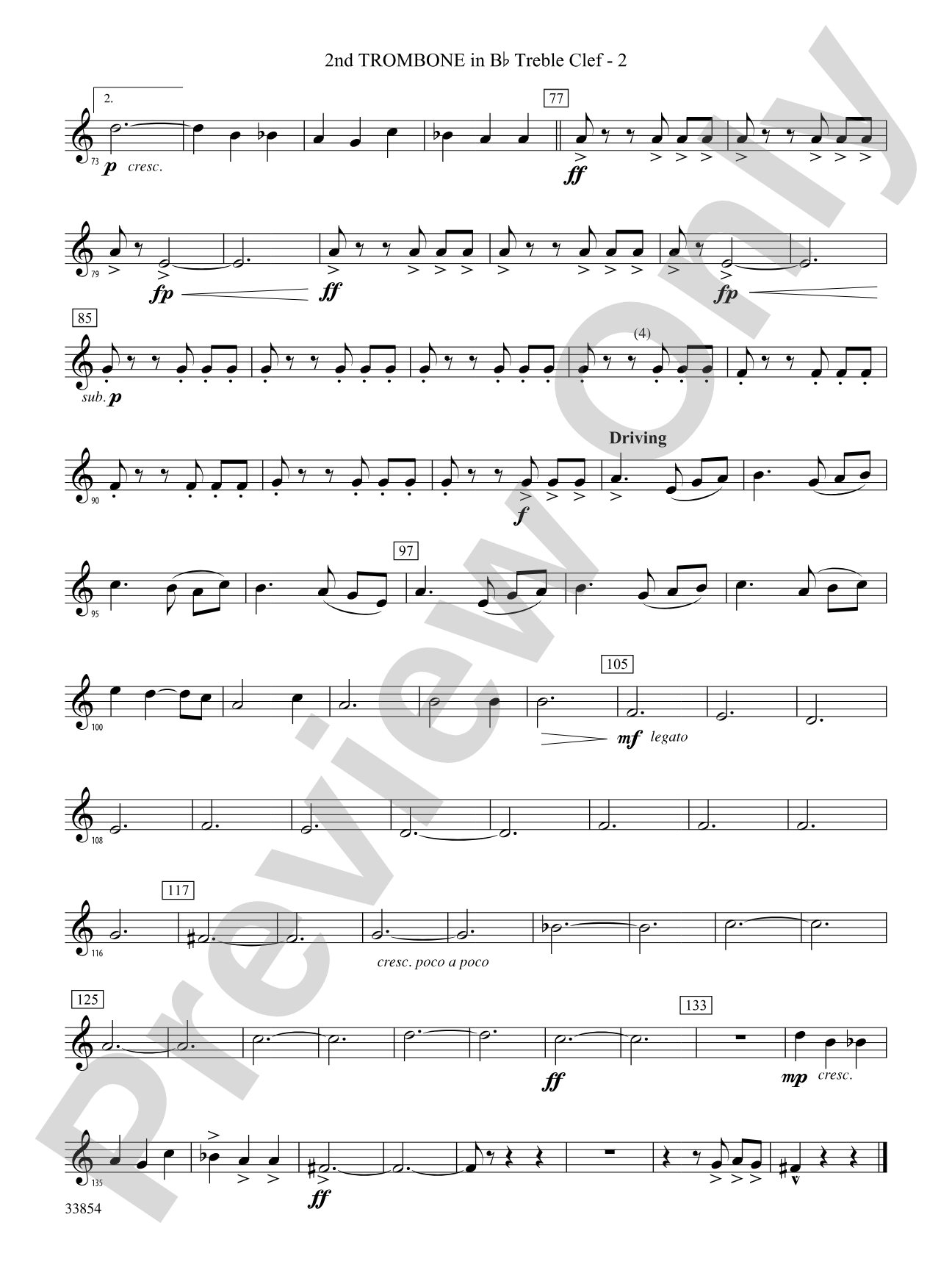 Bluster: (wp) 2nd B-flat Trombone T.C.