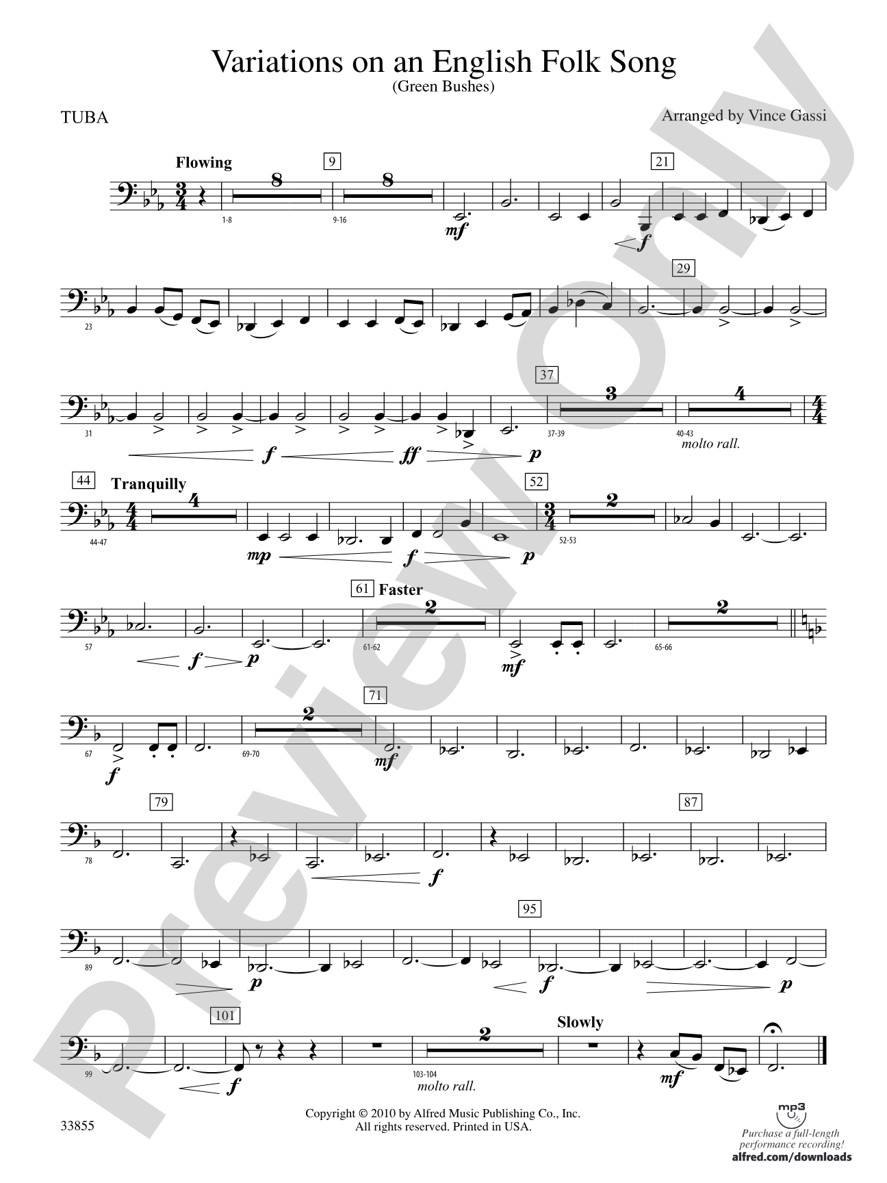 Variations on an English Folk Song: Tuba