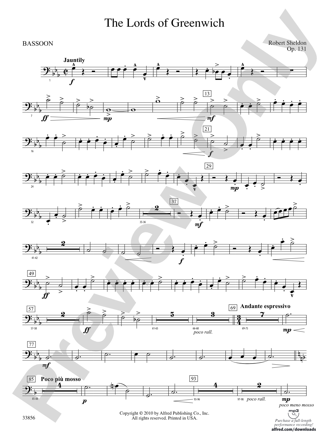 The Lords of Greenwich: Bassoon