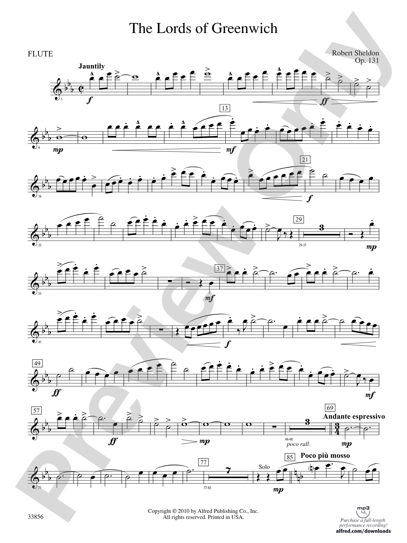 The Lords of Greenwich: Flute