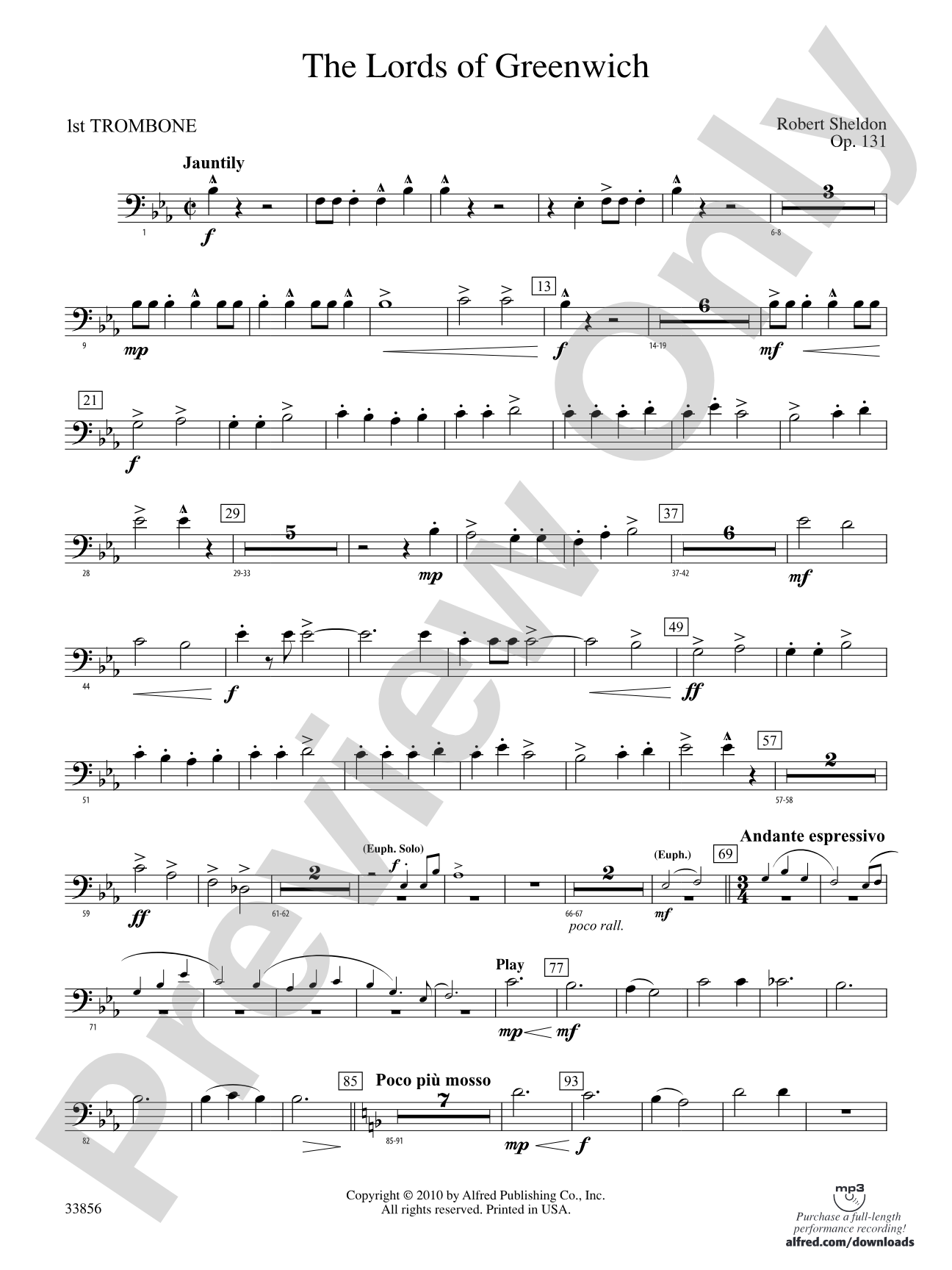 The Lords of Greenwich: 1st Trombone