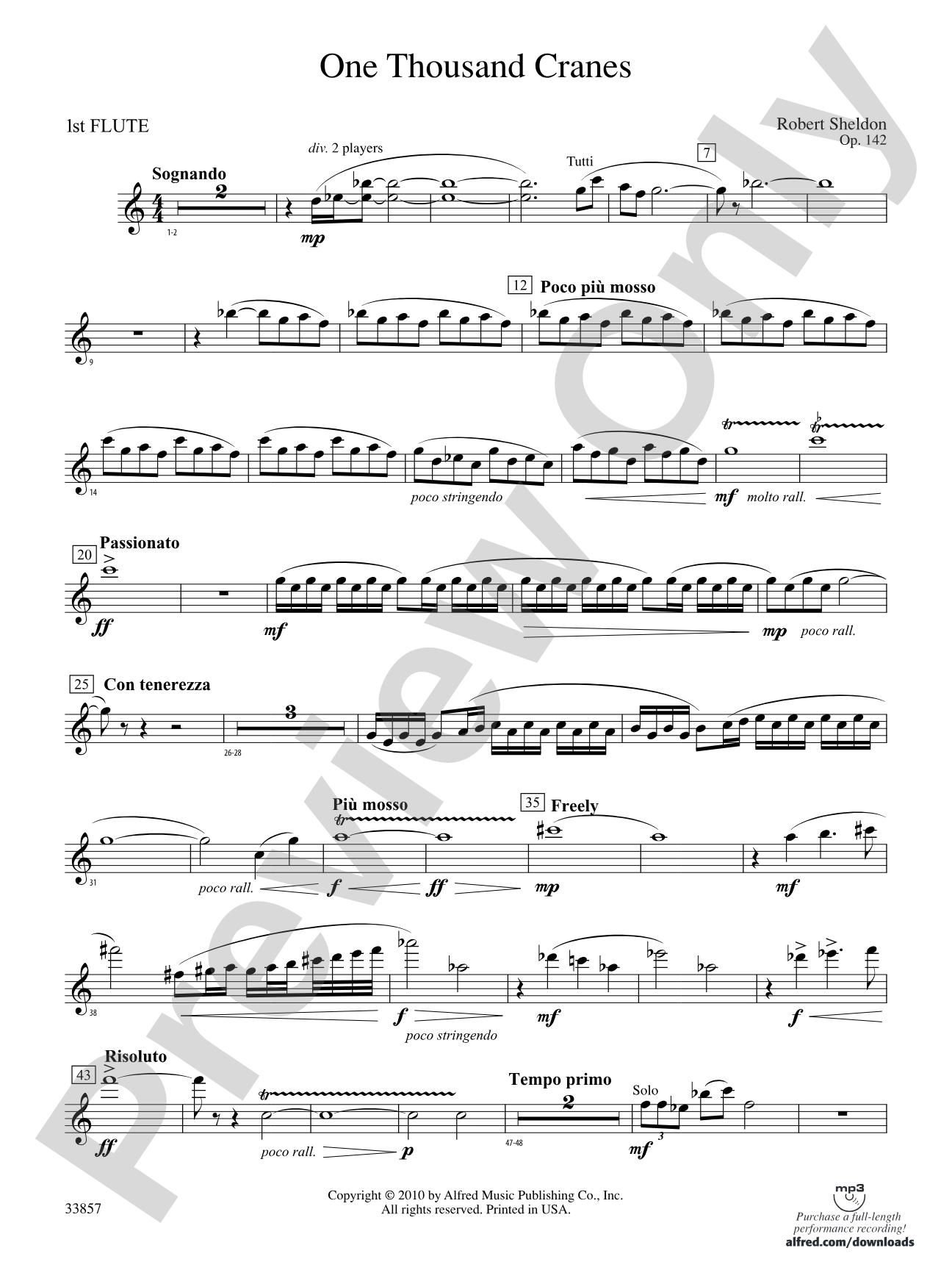 One Thousand Cranes: Flute