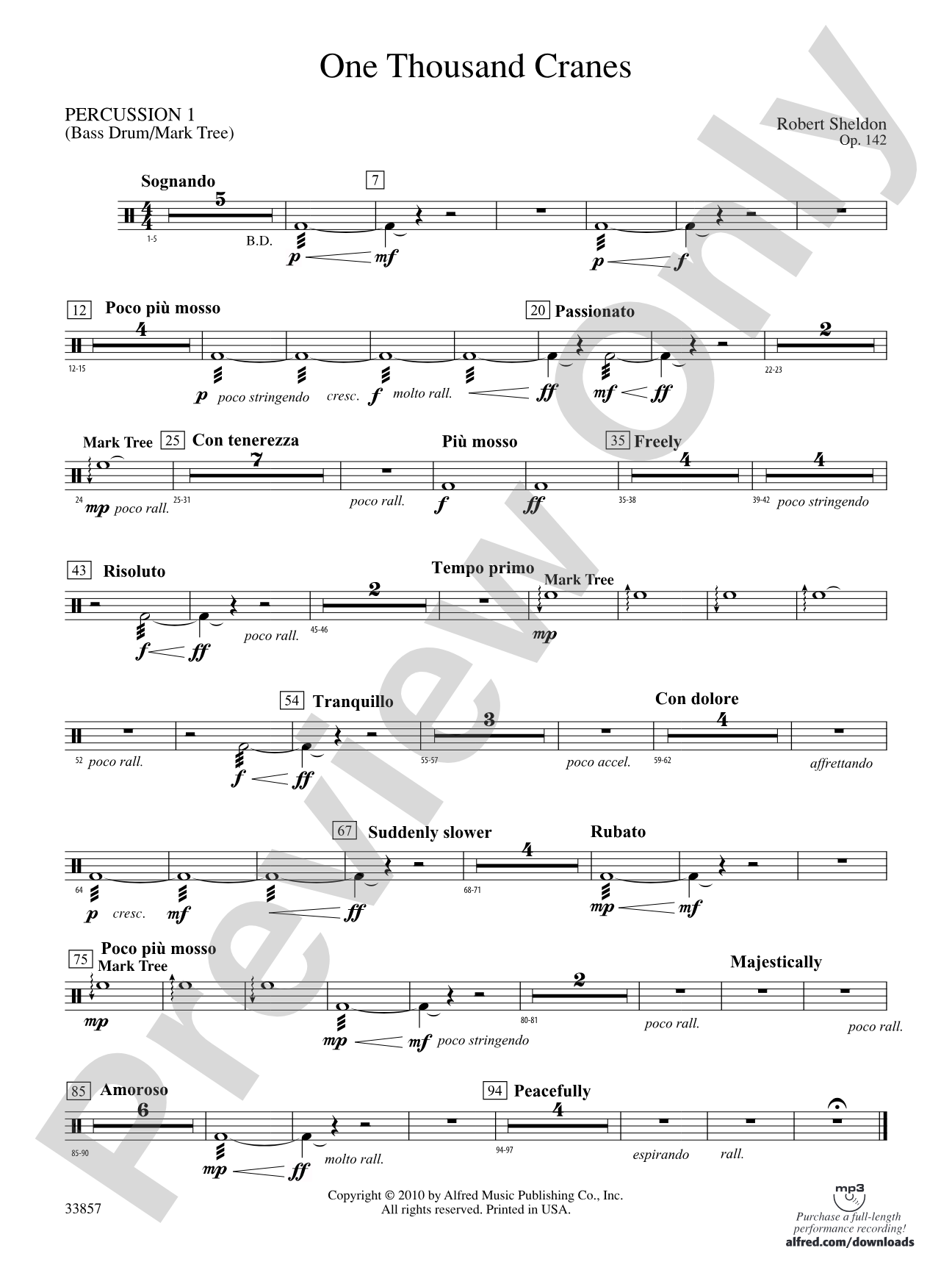 One Thousand Cranes: 1st Percussion