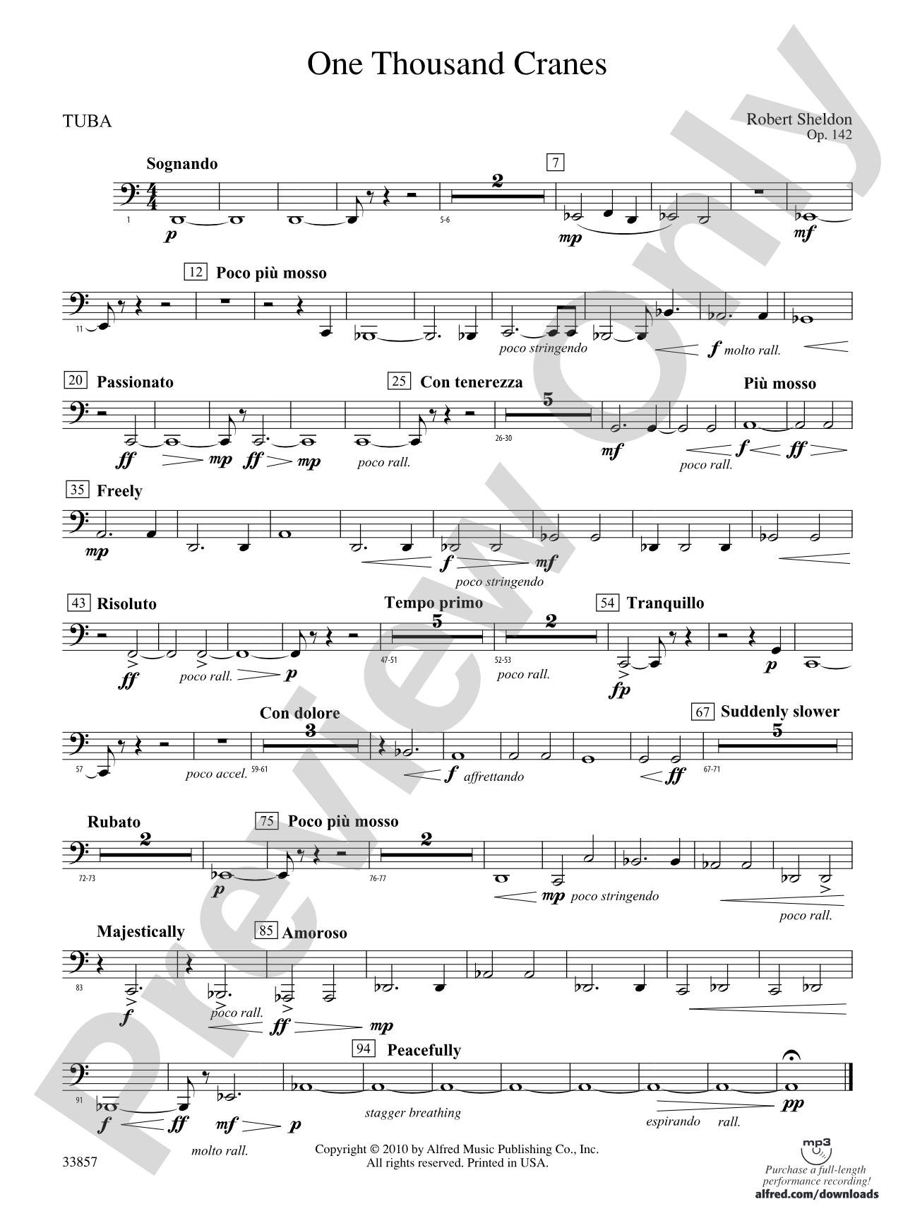 One Thousand Cranes: Tuba