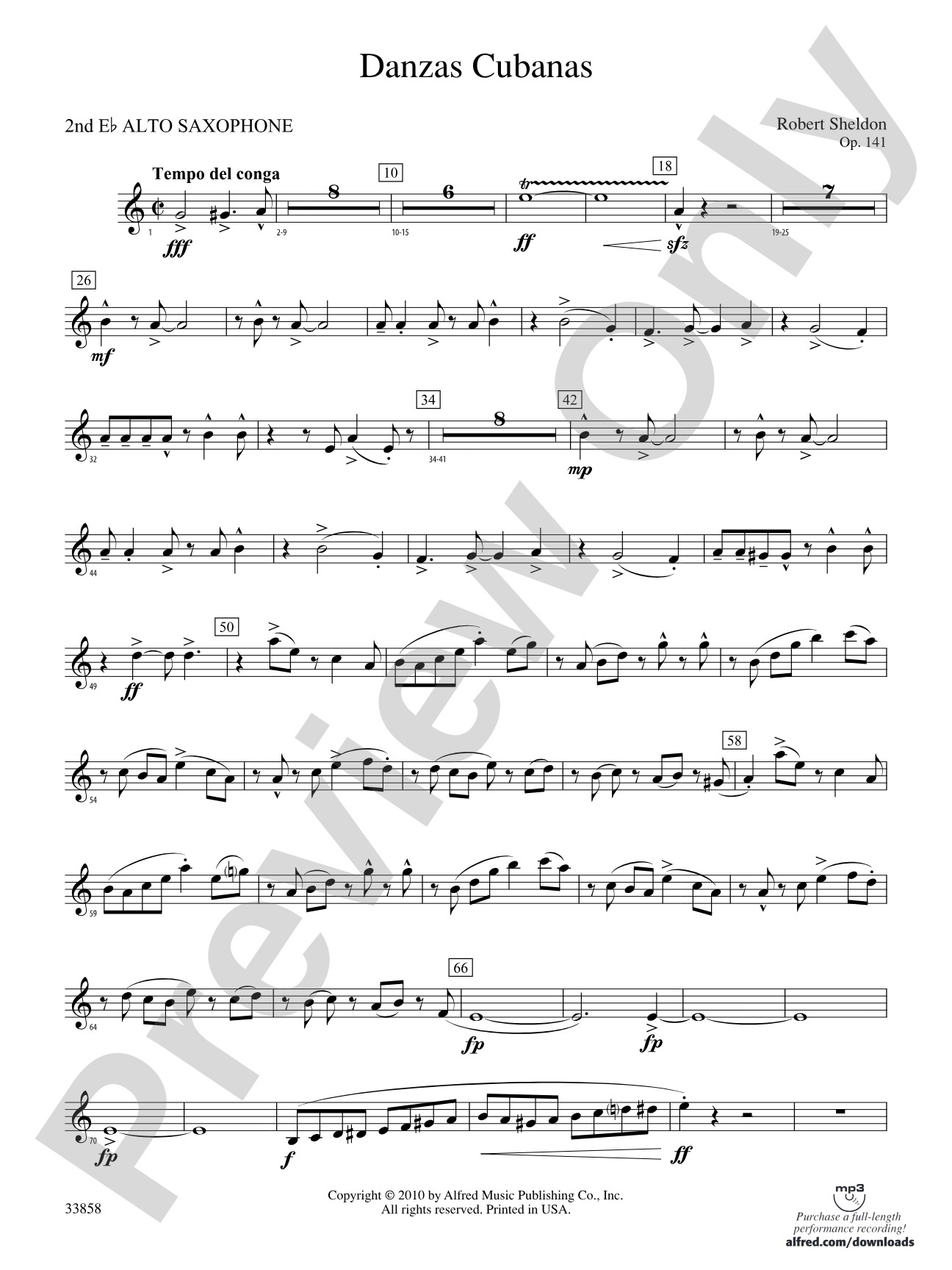 Danzas Cubanas: 2nd E-flat Alto Saxophone