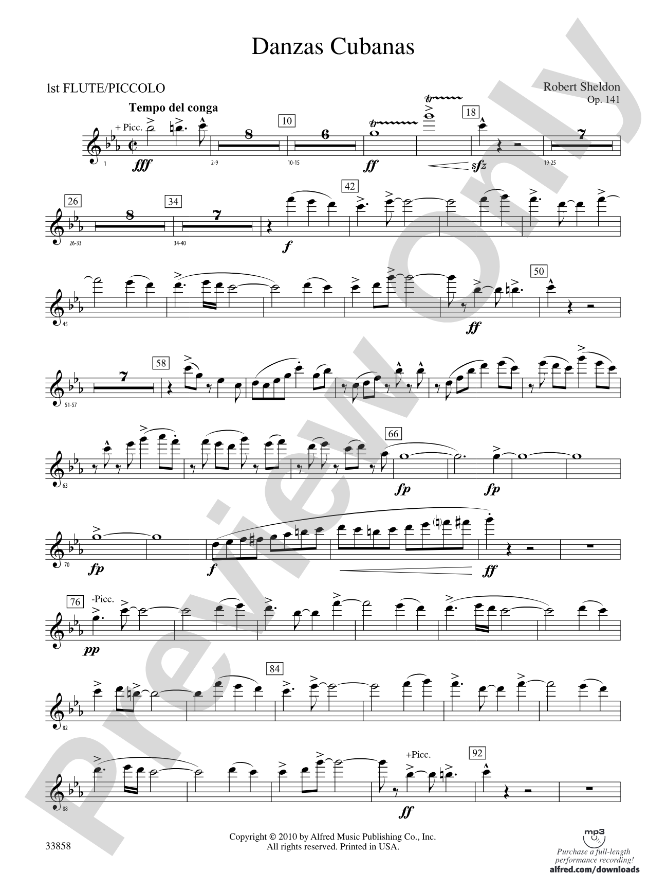 Danzas Cubanas: Flute