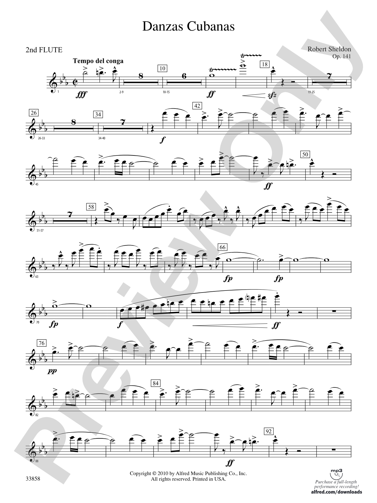 Danzas Cubanas: 2nd Flute