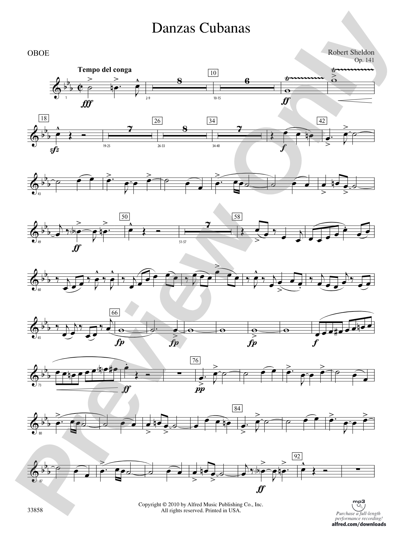 Danzas Cubanas: Oboe