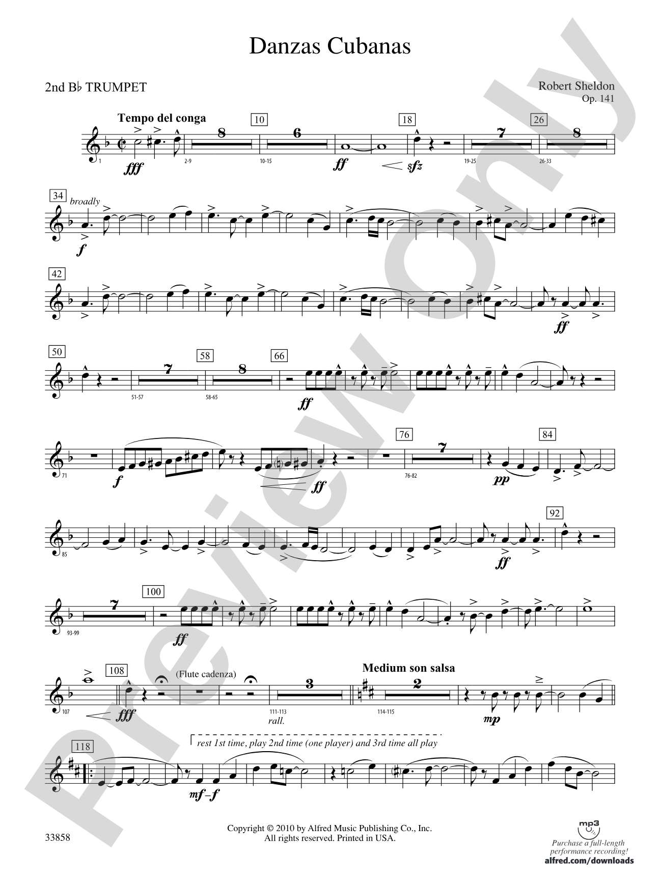 Danzas Cubanas: 2nd B-flat Trumpet