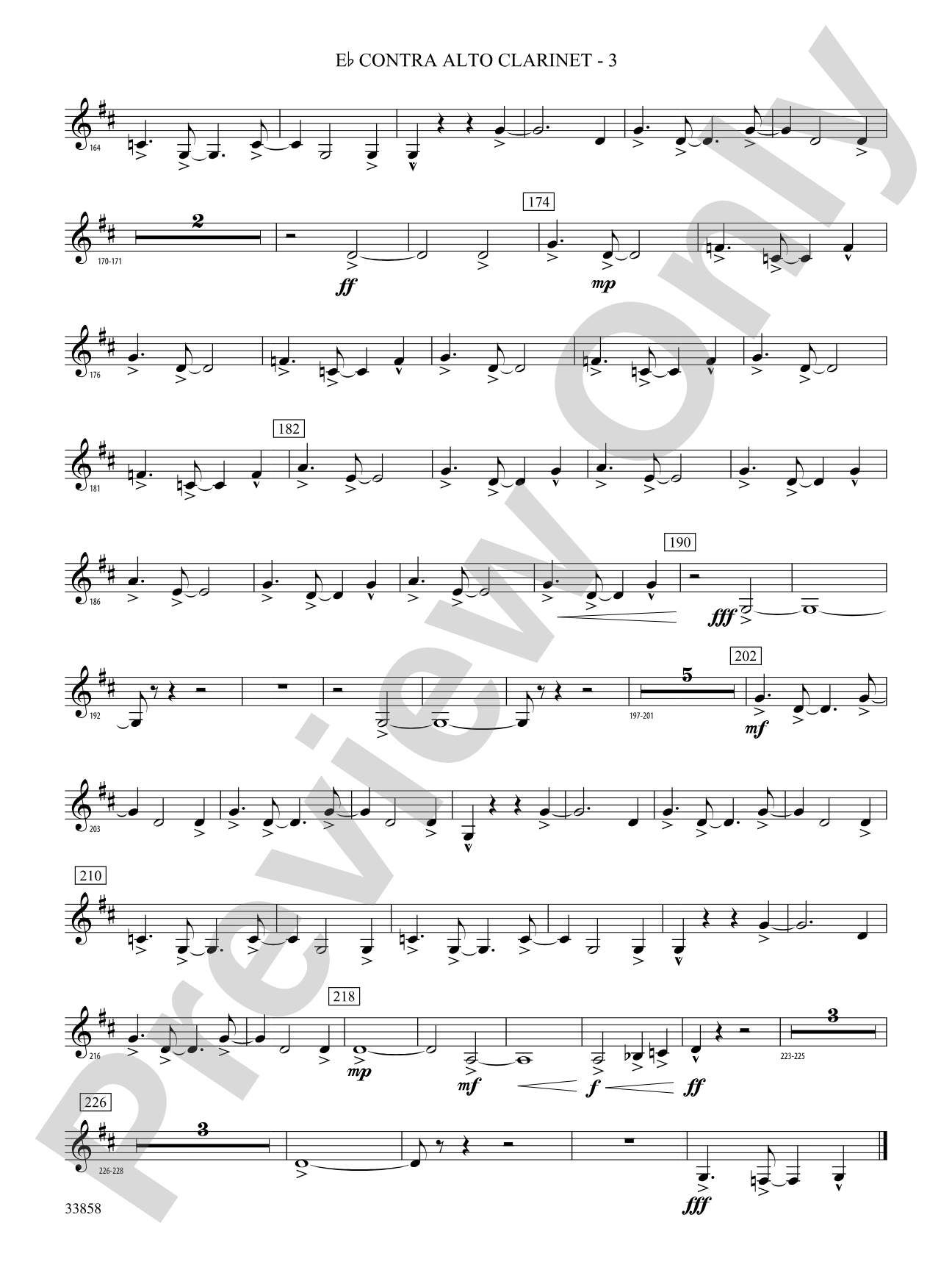 Danzas Cubanas: (wp) E-flat Contrabass Clarinet