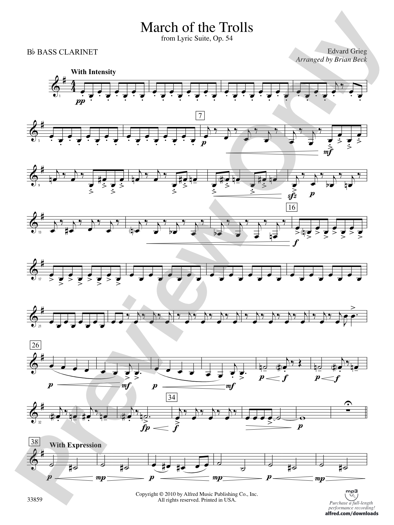 March of the Trolls: B-flat Bass Clarinet