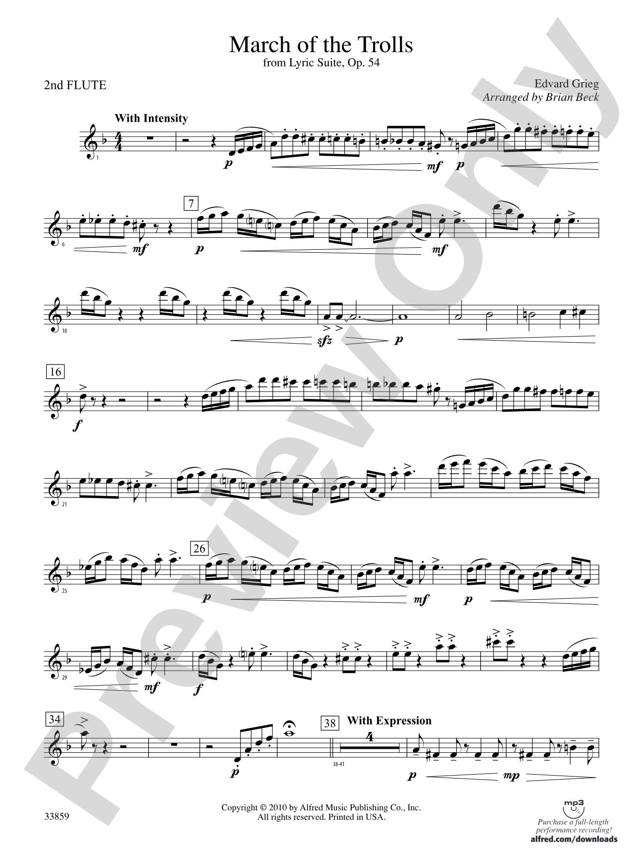 March of the Trolls: 2nd Flute