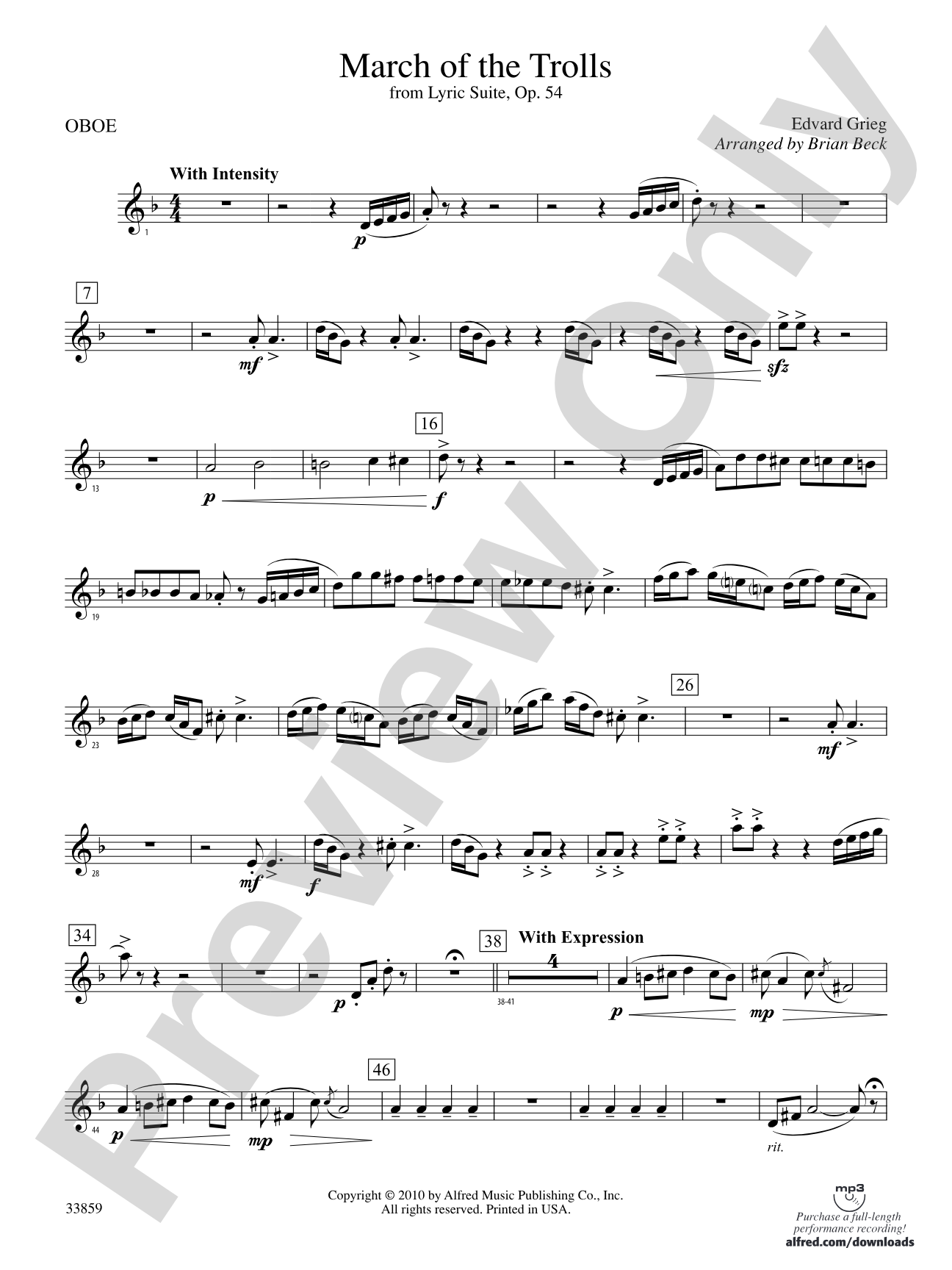 March of the Trolls: Oboe