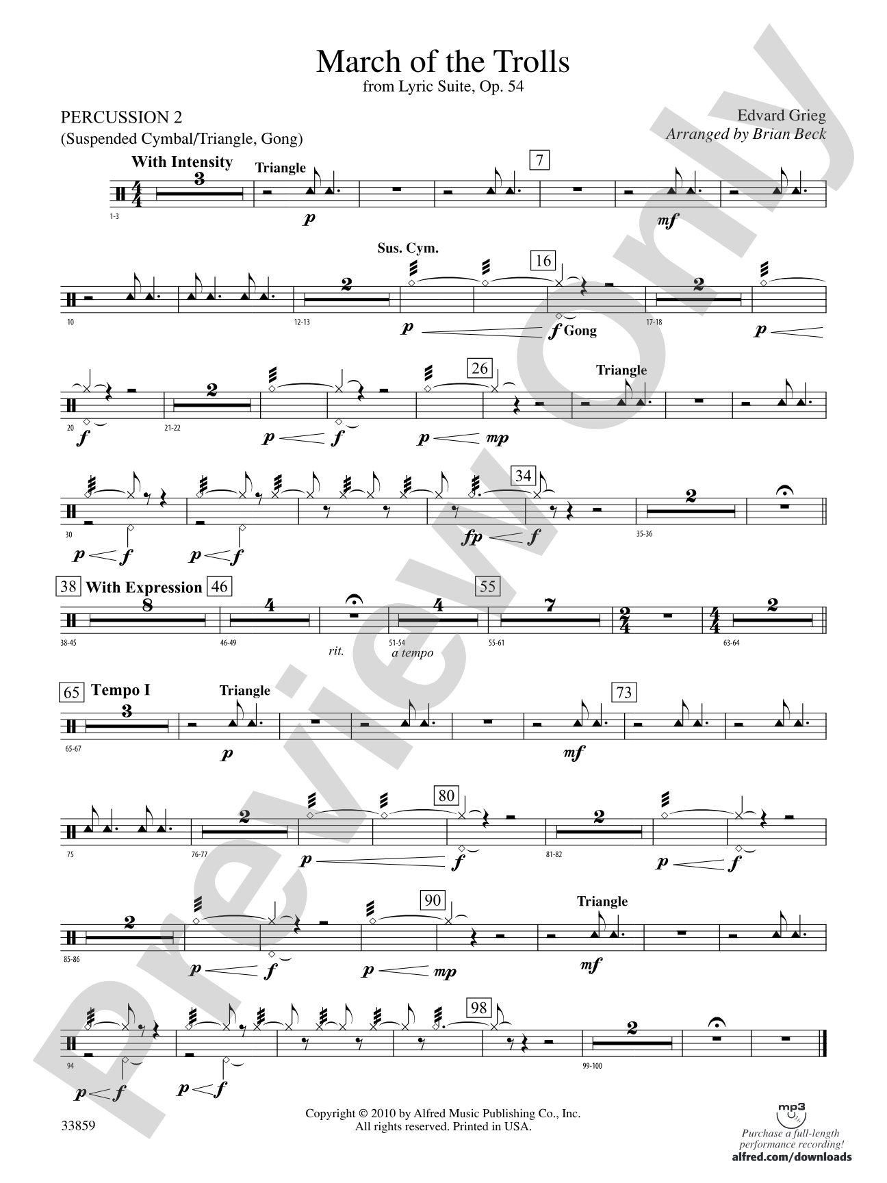 March of the Trolls: 2nd Percussion