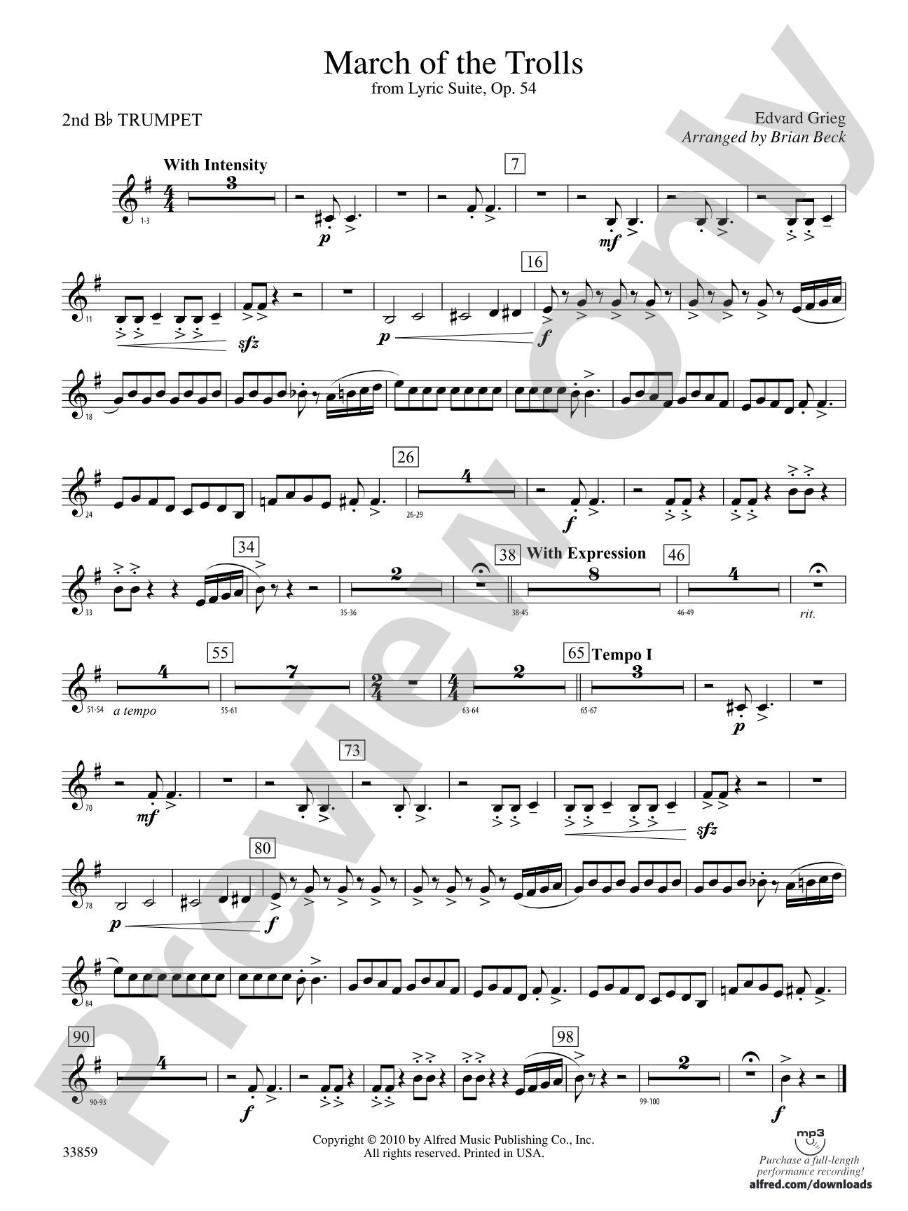 March of the Trolls: 2nd B-flat Trumpet
