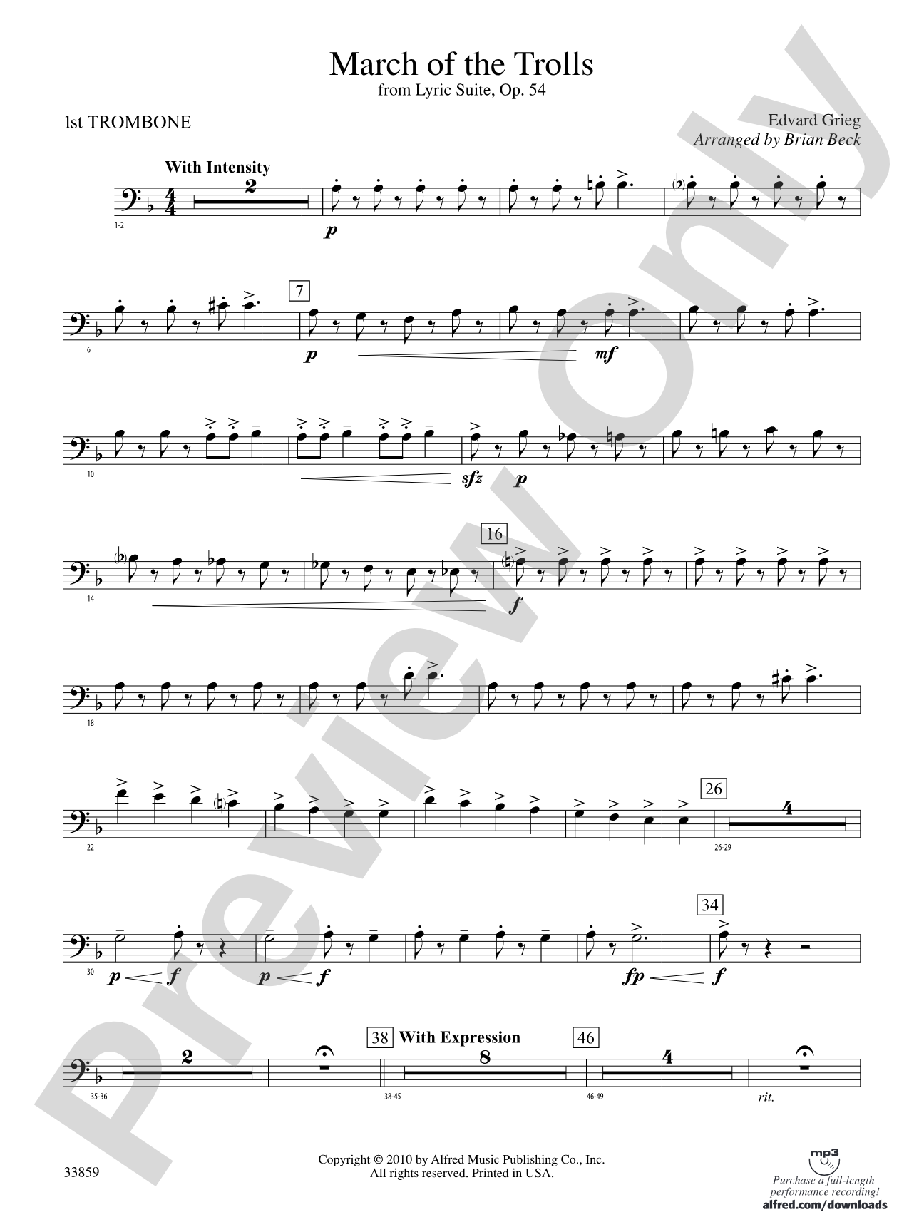 March of the Trolls: 1st Trombone