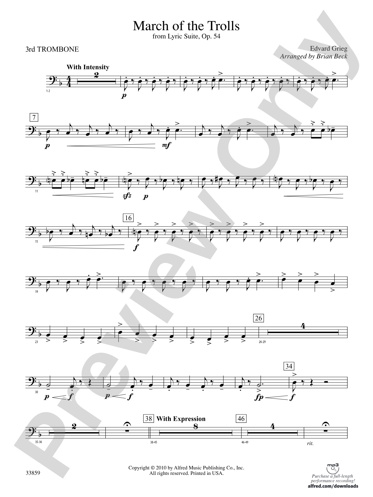 March of the Trolls: 3rd Trombone