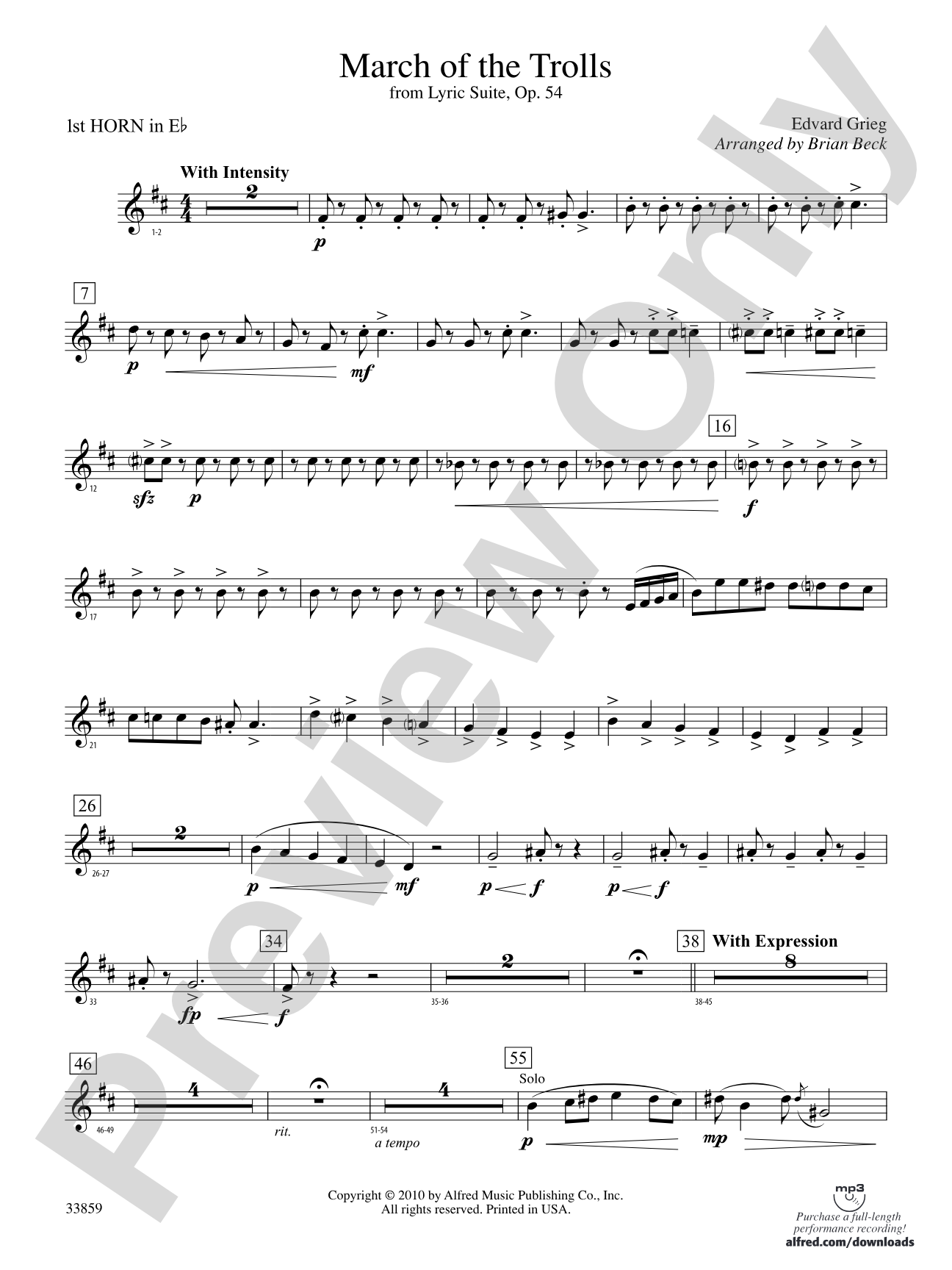 March of the Trolls: (wp) 1st Horn in E-flat
