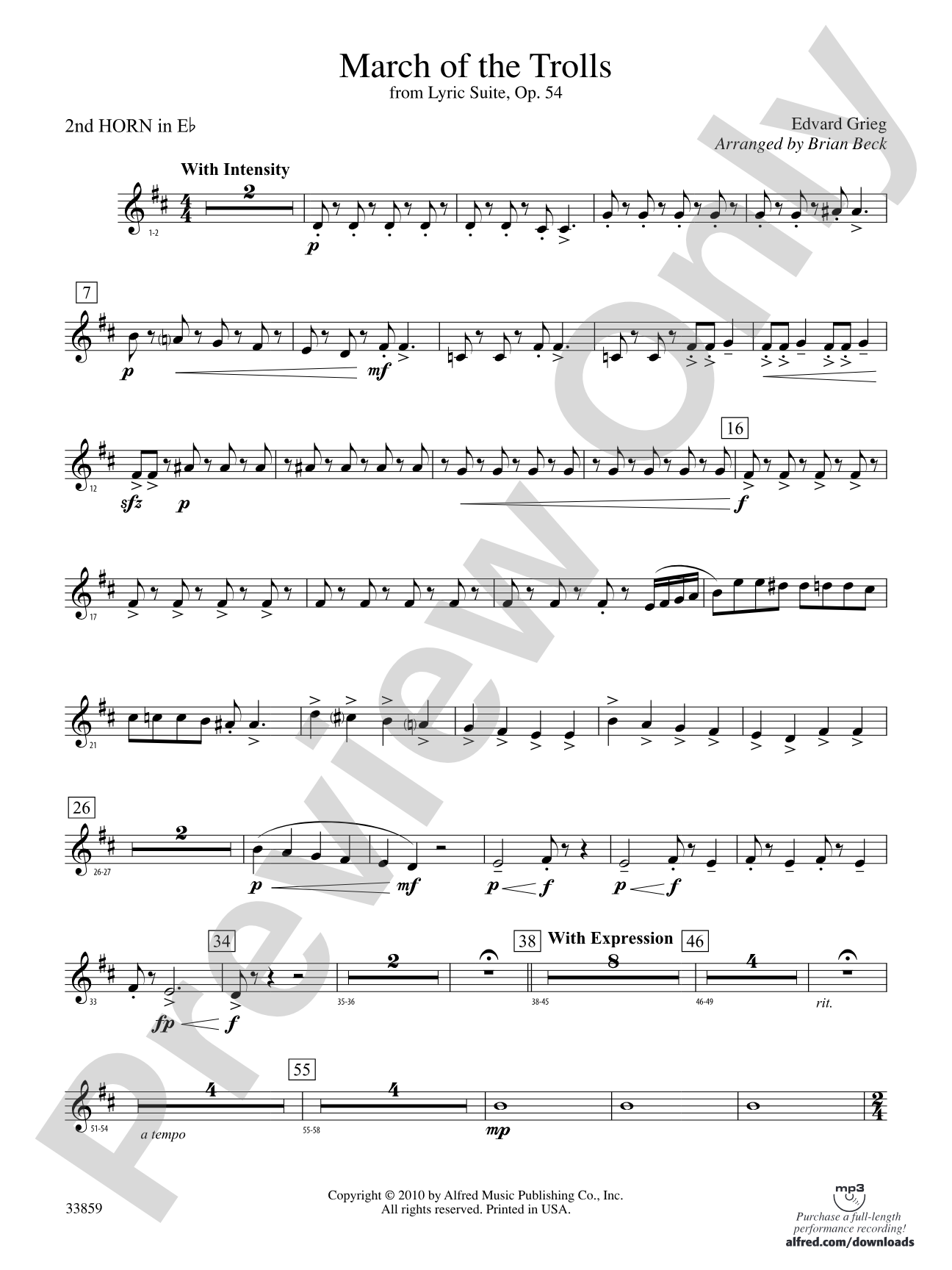 March of the Trolls: (wp) 2nd Horn in E-flat