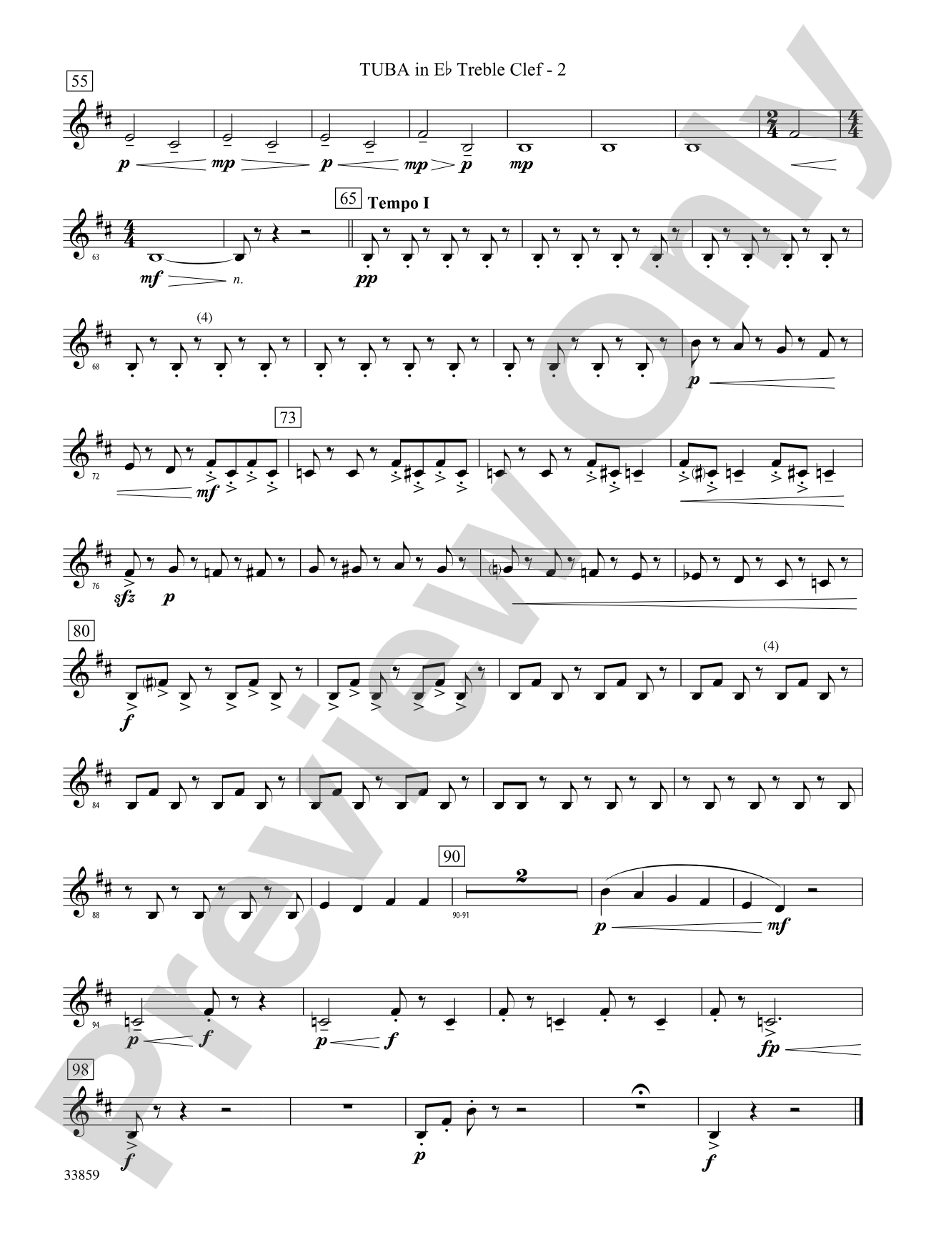 March of the Trolls: (wp) E-flat Tuba T.C.