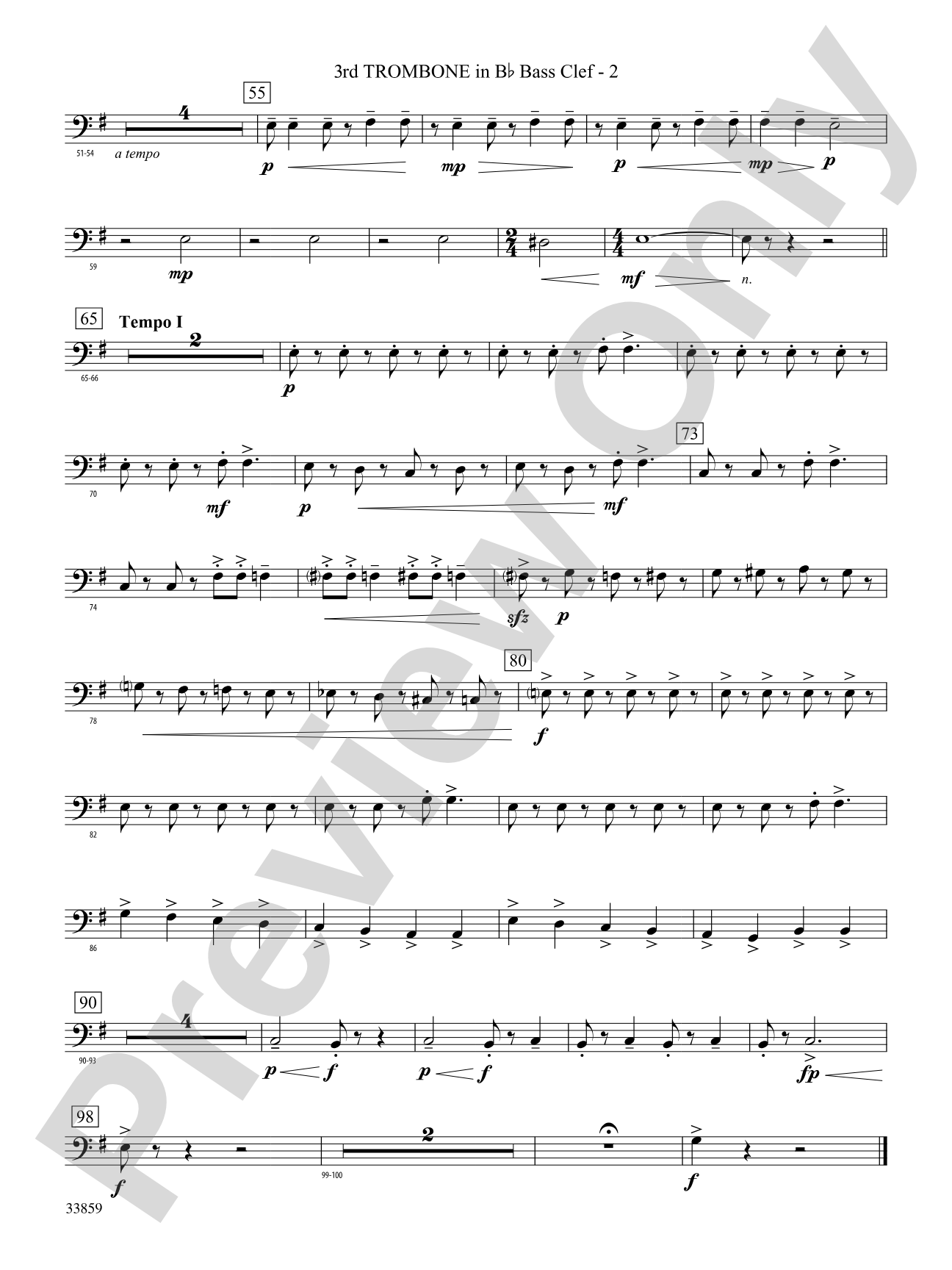 March of the Trolls: (wp) 3rd B-flat Trombone B.C.