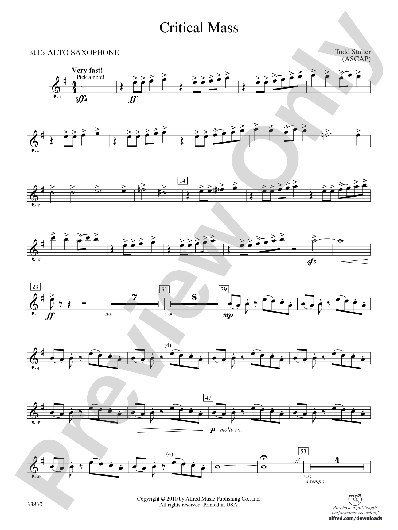 Critical Mass: E-flat Alto Saxophone