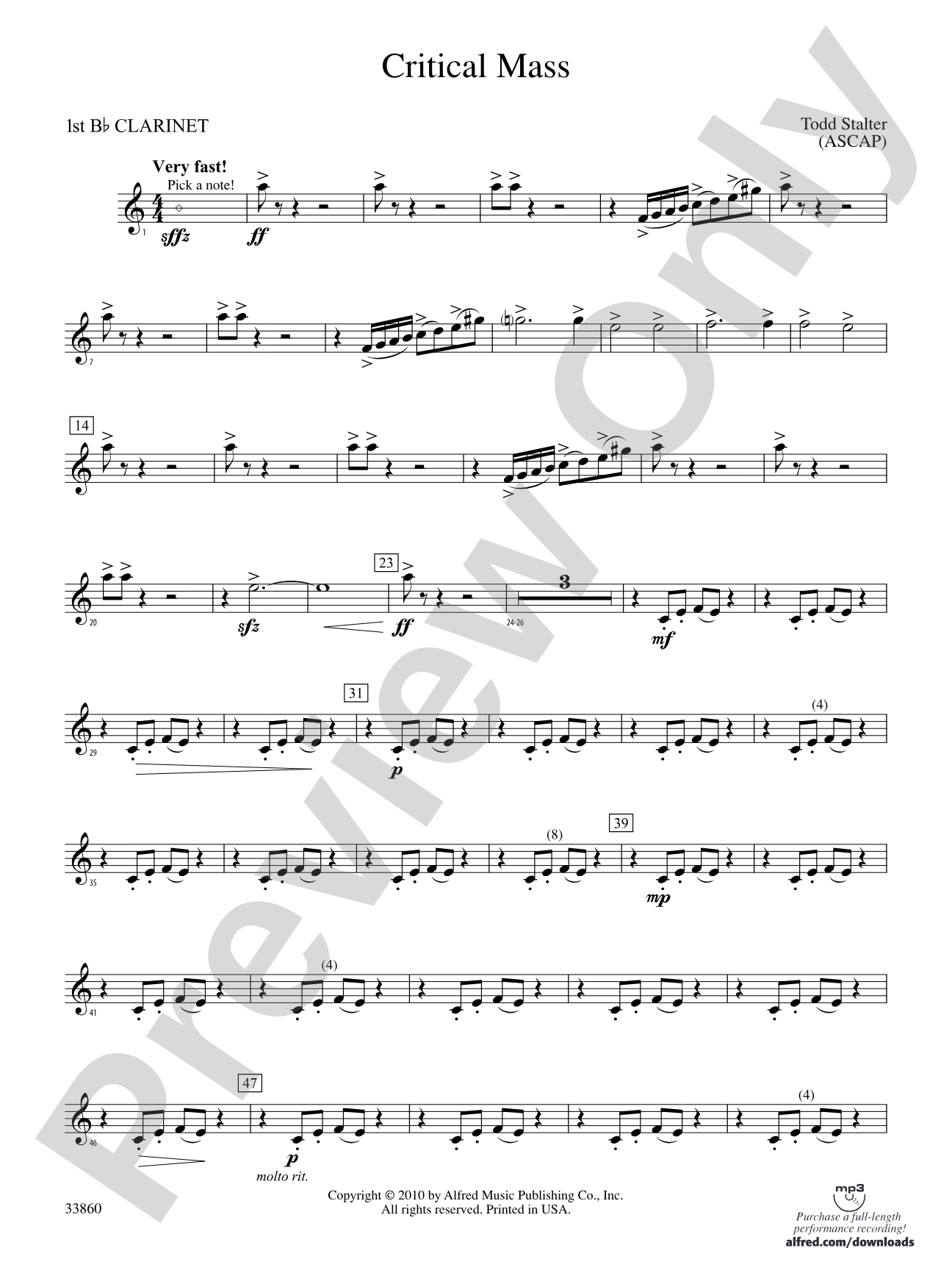 Critical Mass: 1st B-flat Clarinet