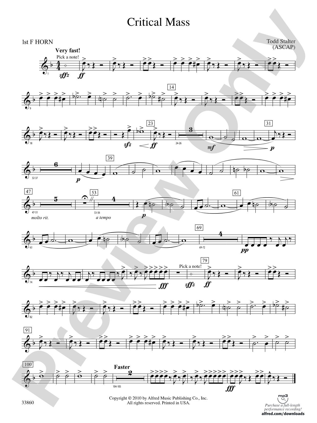 Critical Mass: 1st F Horn