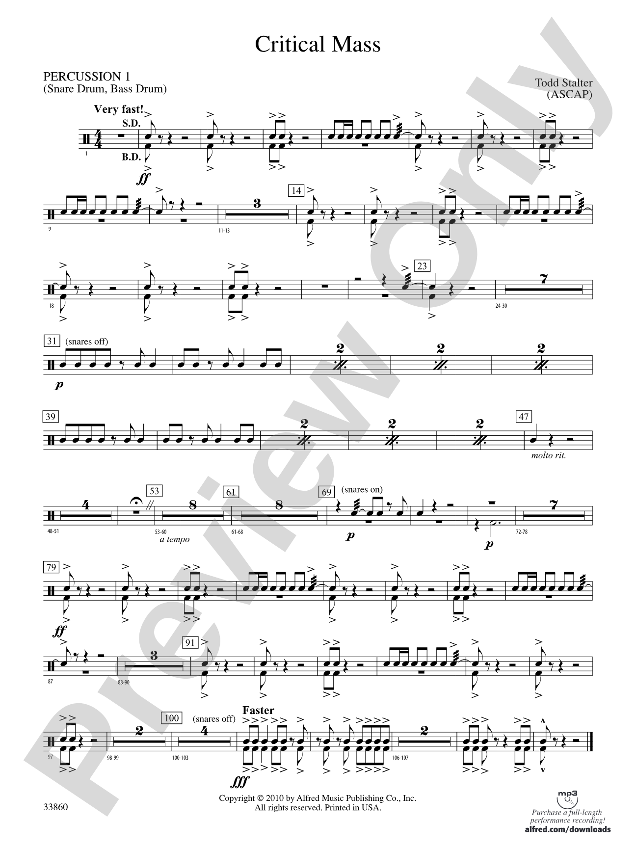 Critical Mass: 1st Percussion